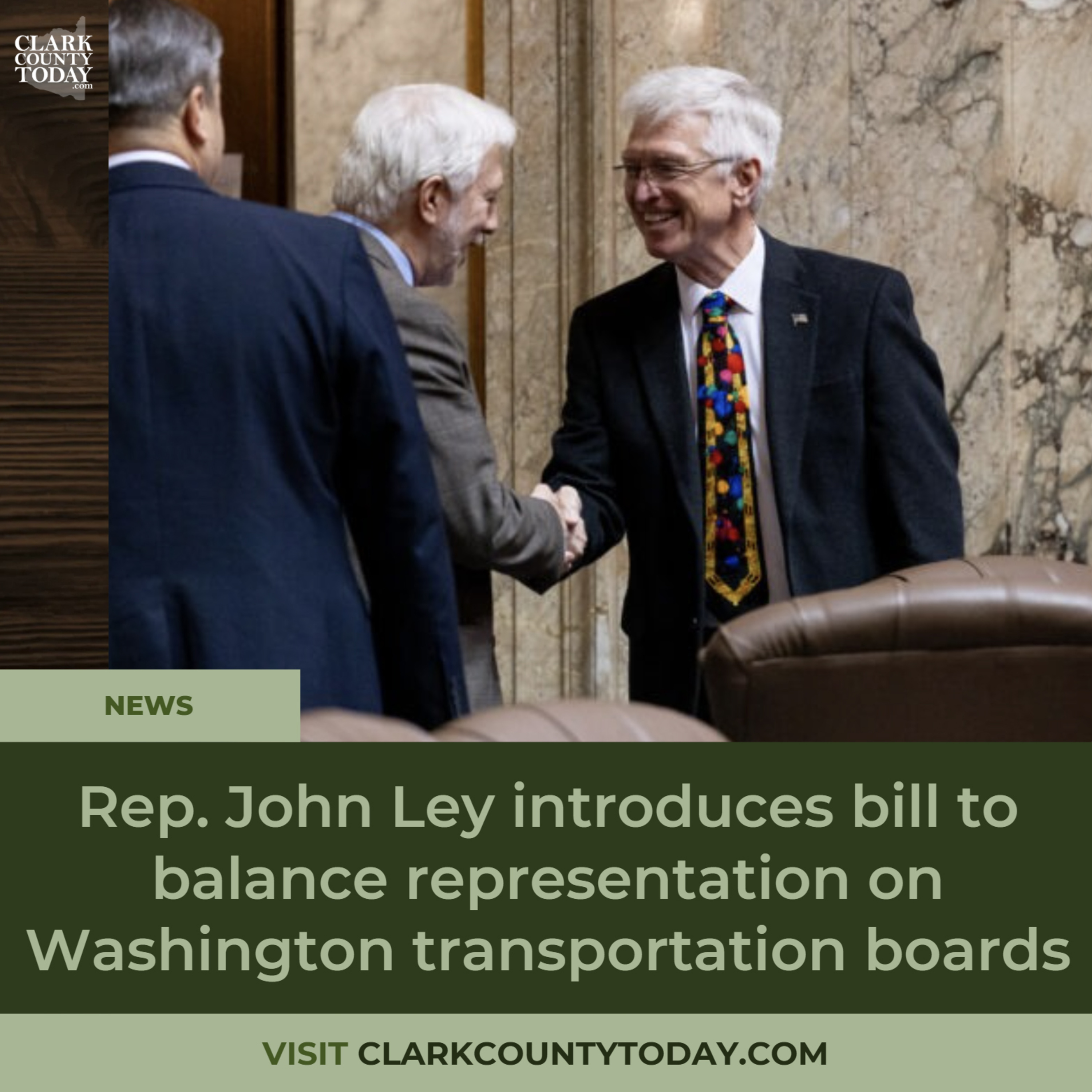 Rep. John Ley introduces bill to balance representation on Washington transportation boards