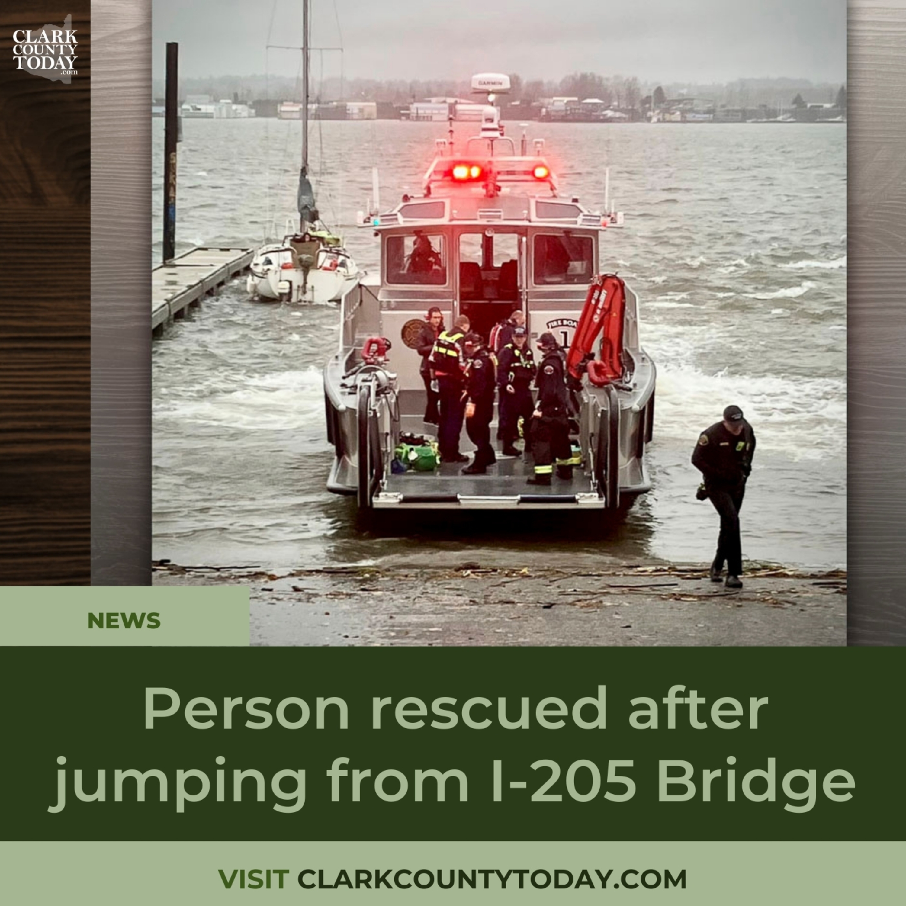 Person rescued after jumping from I-205 Bridge