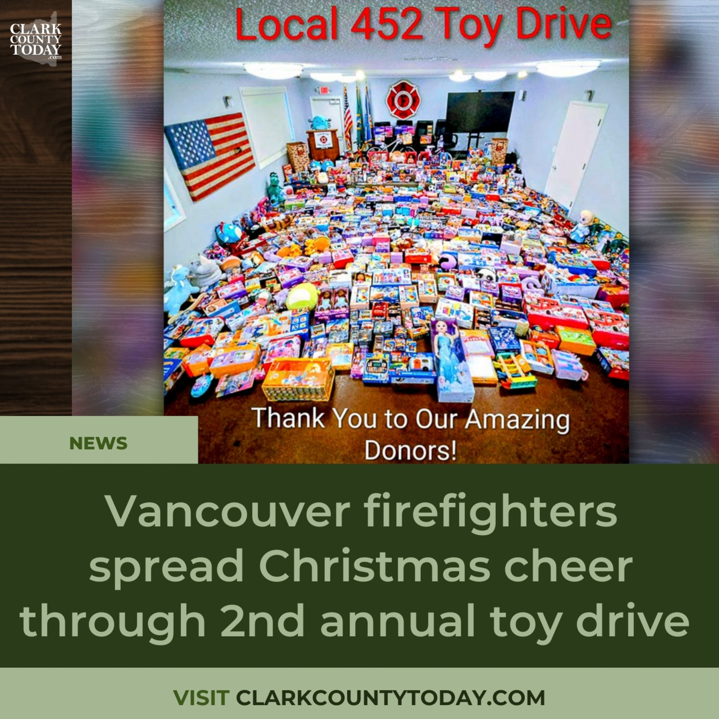 Vancouver firefighters spread Christmas cheer through 2nd annual toy drive