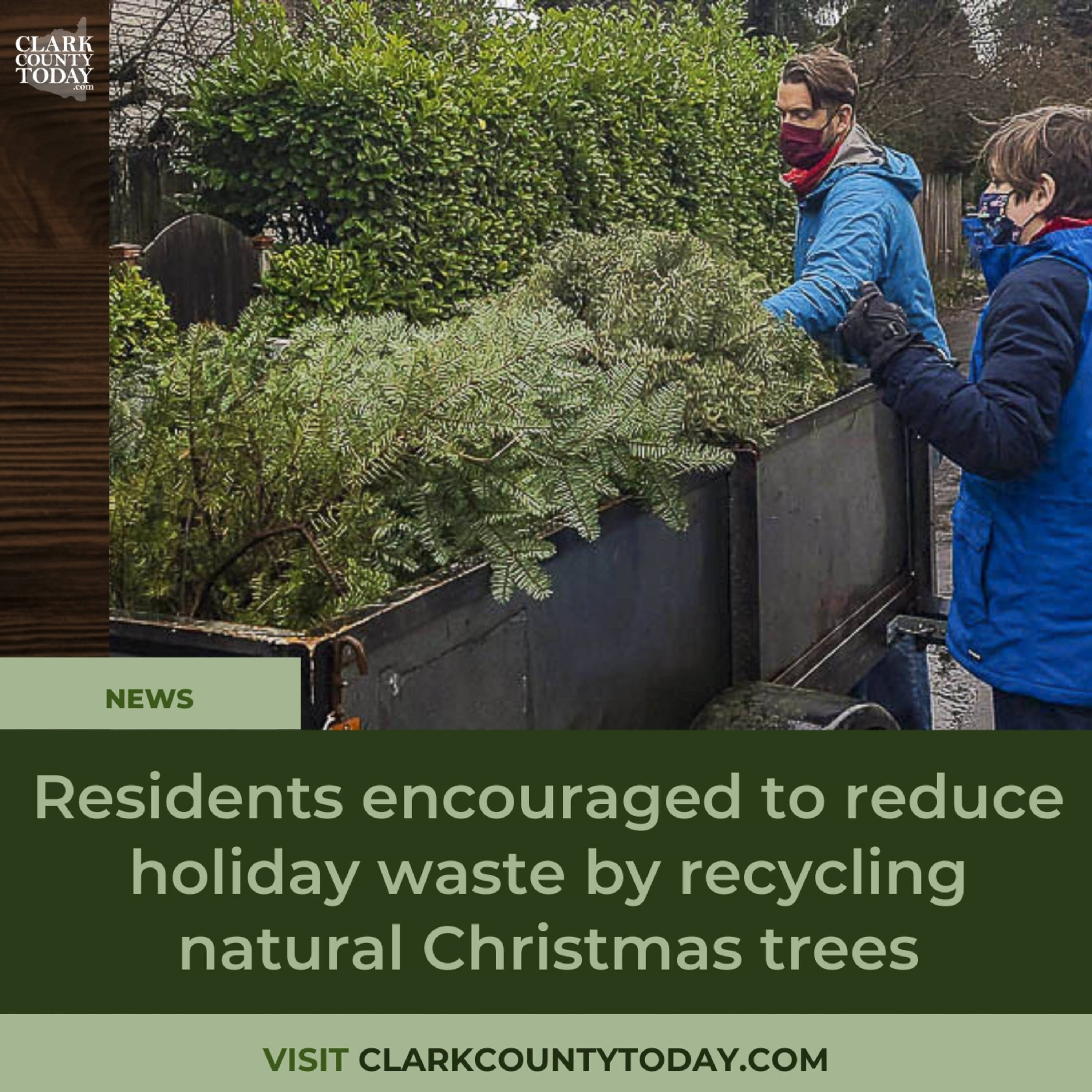 Residents encouraged to reduce holiday waste by recycling natural Christmas trees