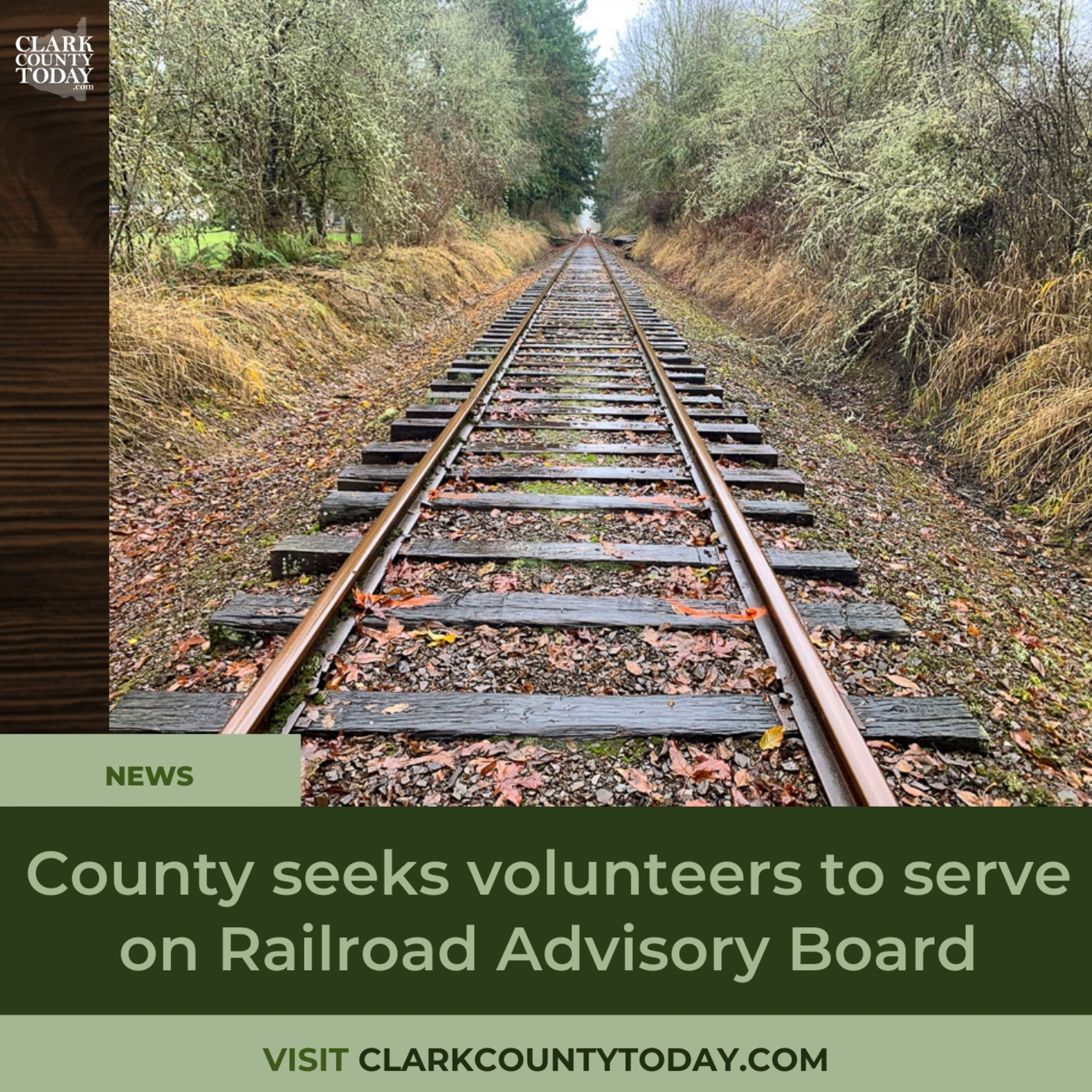 County seeks volunteers to serve on Railroad Advisory Board
