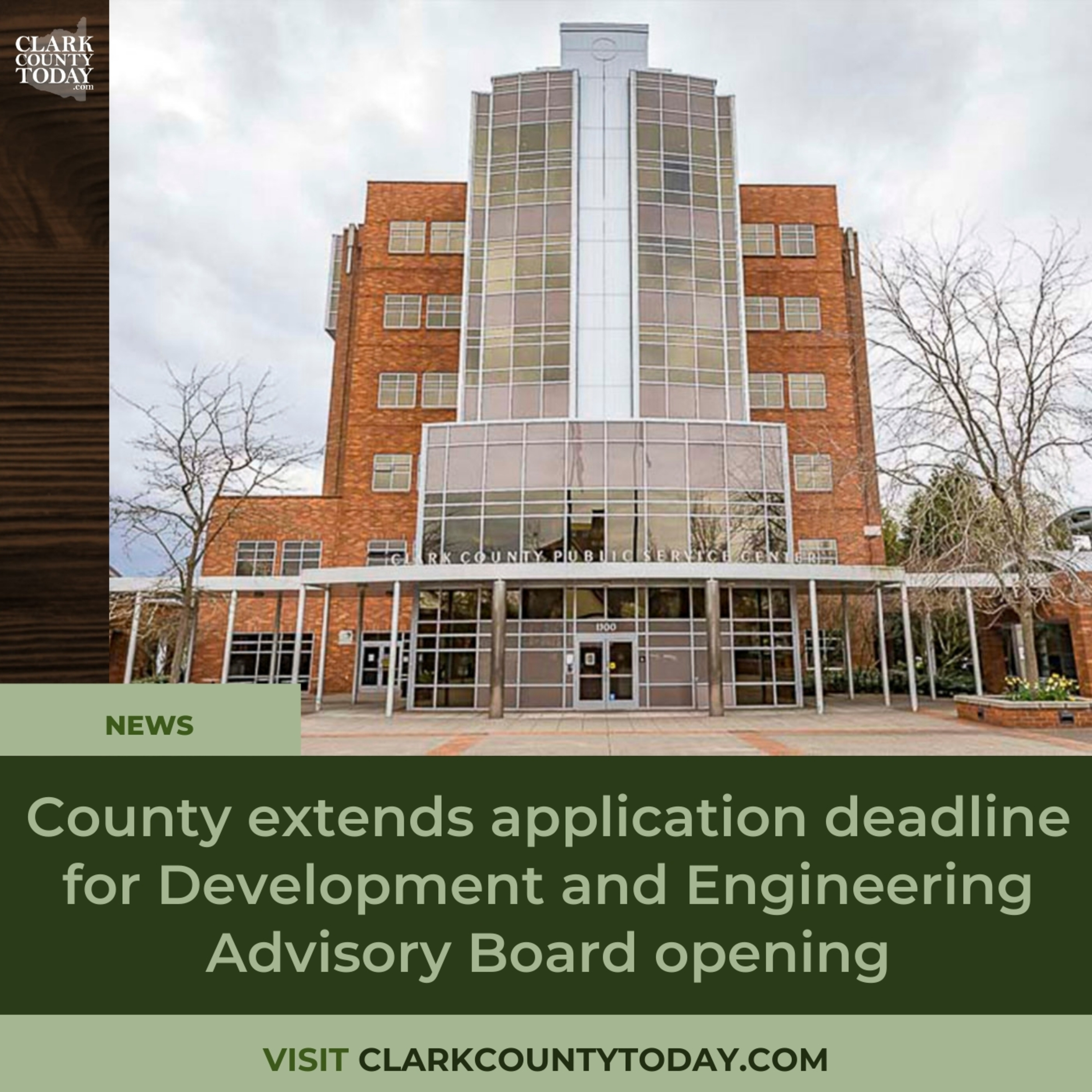 County extends application deadline for Development and Engineering Advisory Board opening