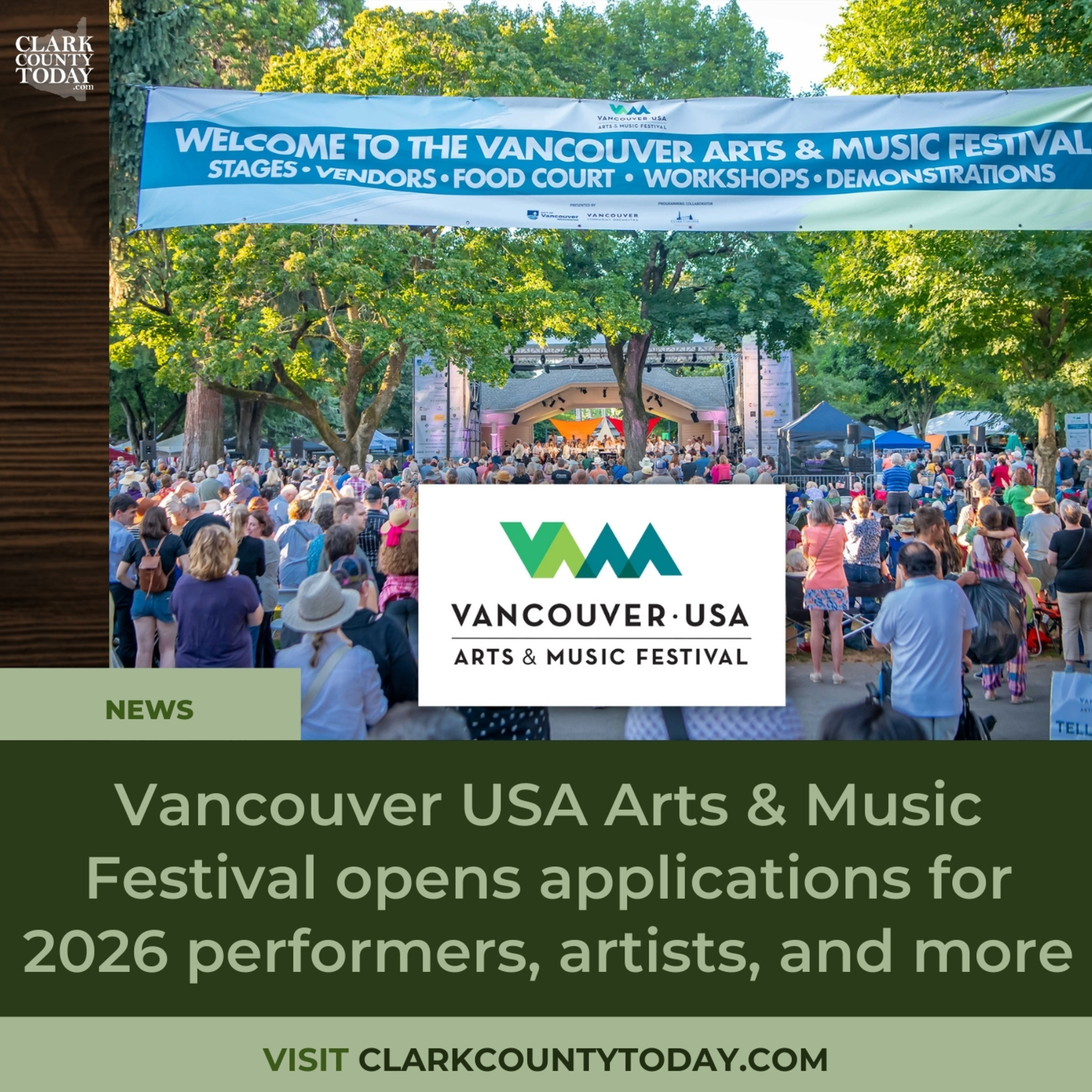 Vancouver USA Arts & Music Festival opens applications for 2026 performers, artists, and more
