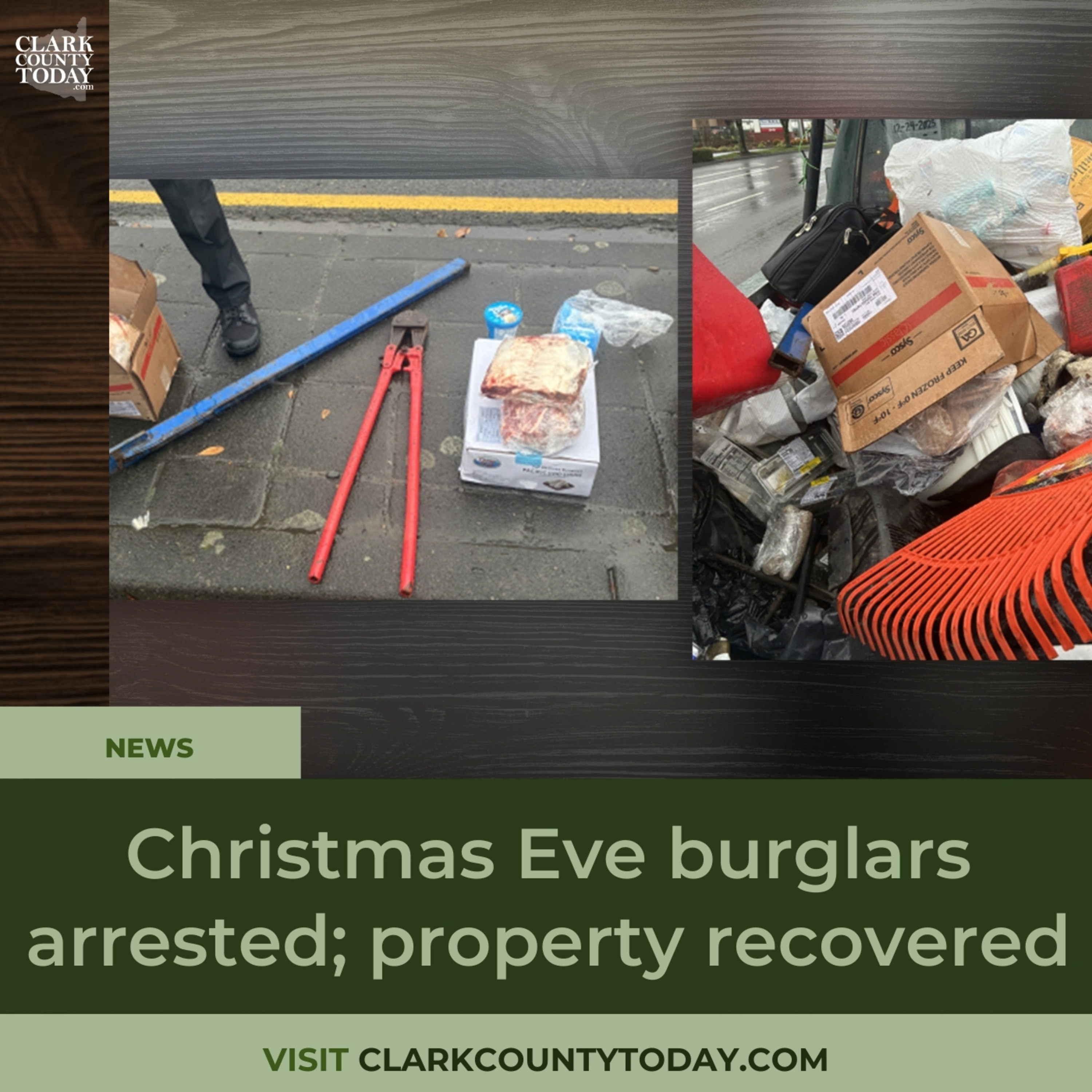 Christmas Eve burglars arrested; property recovered