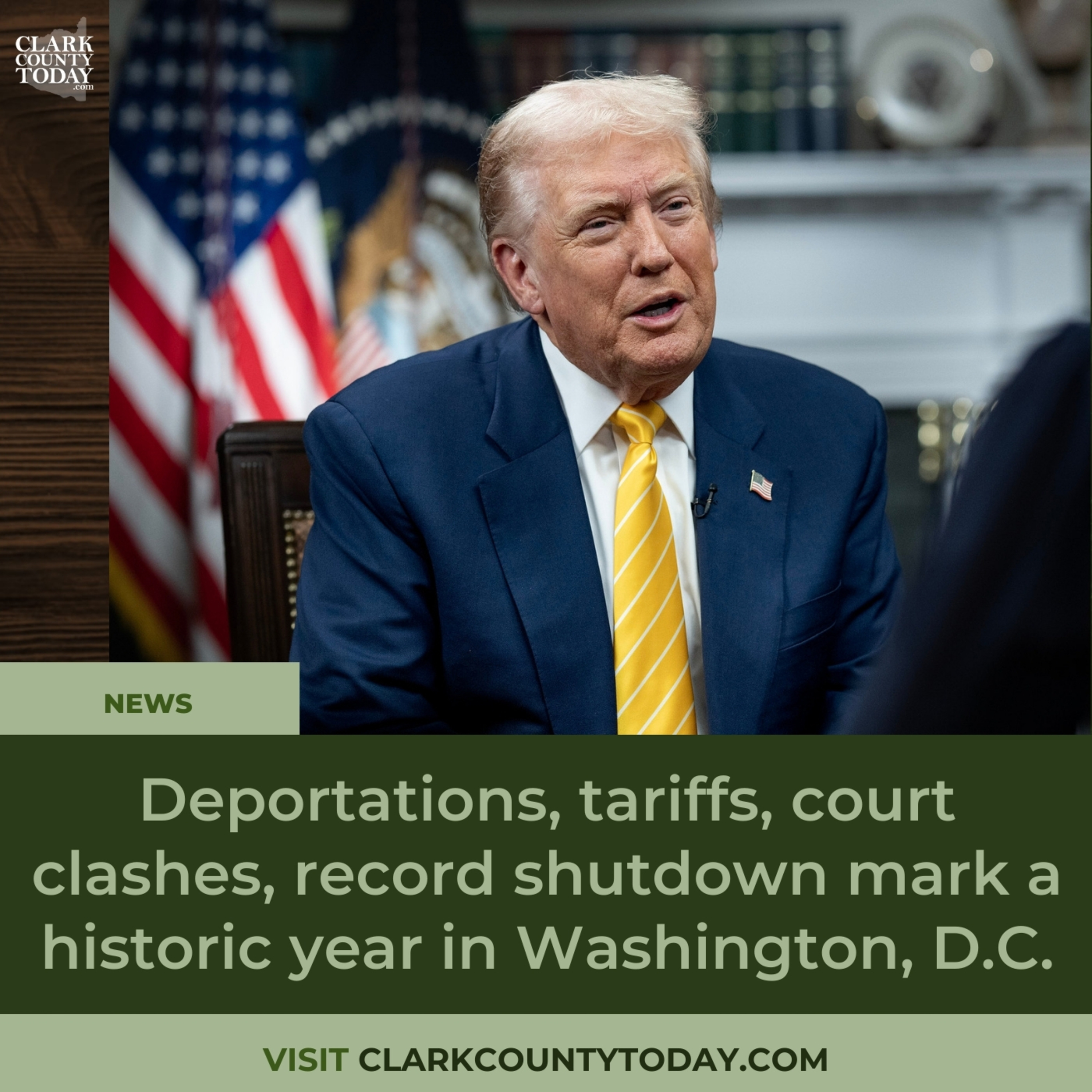 Deportations, tariffs, court clashes, record shutdown mark a historic year in Washington, D.C.