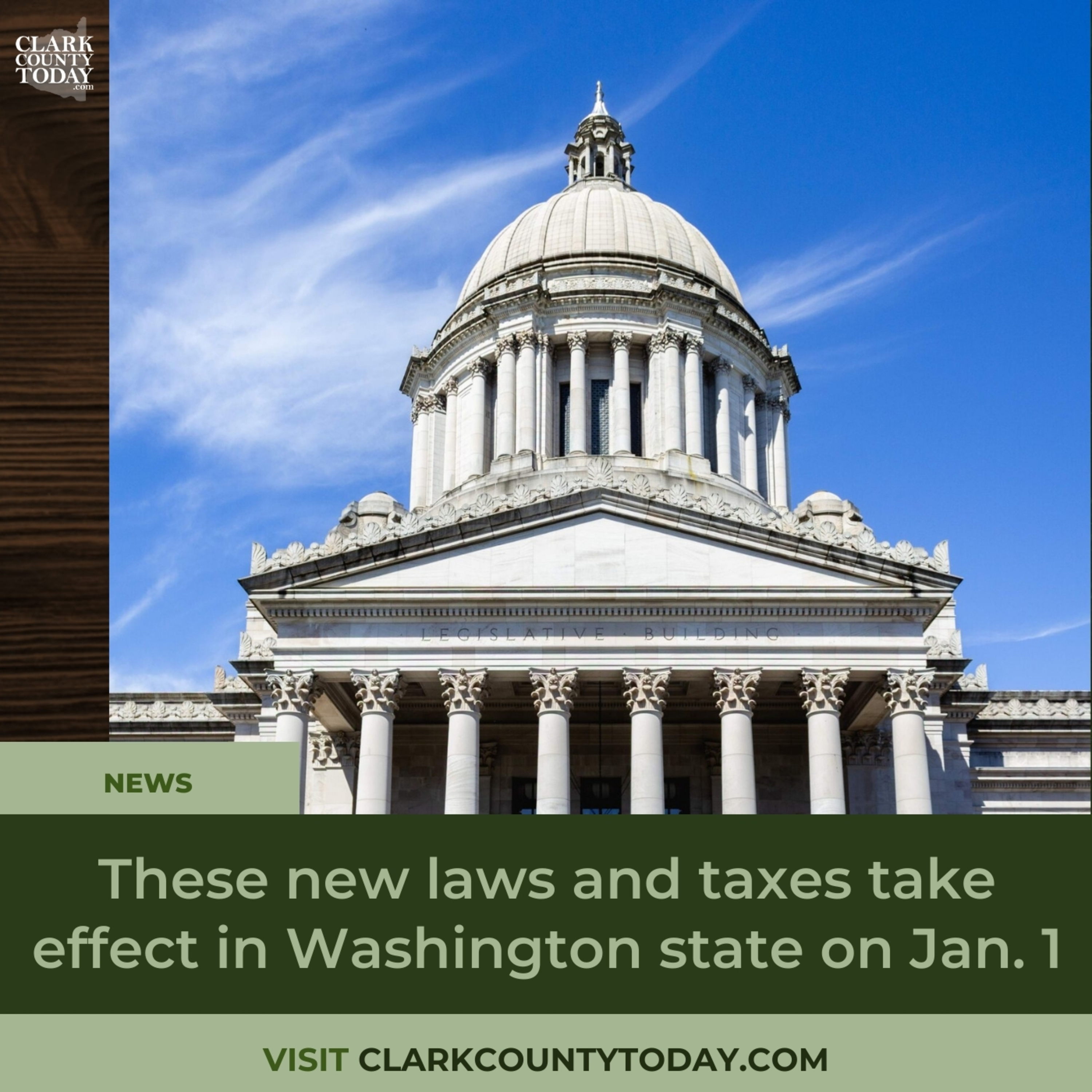 These new laws and taxes take effect in Washington state on Jan. 1