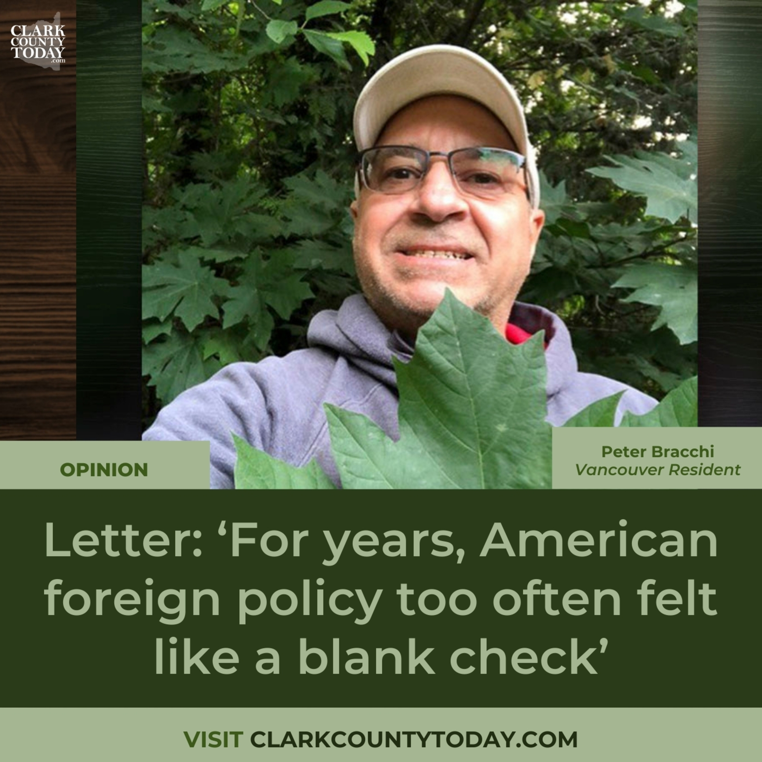 Letter: ‘For years, American foreign policy too often felt like a blank check’