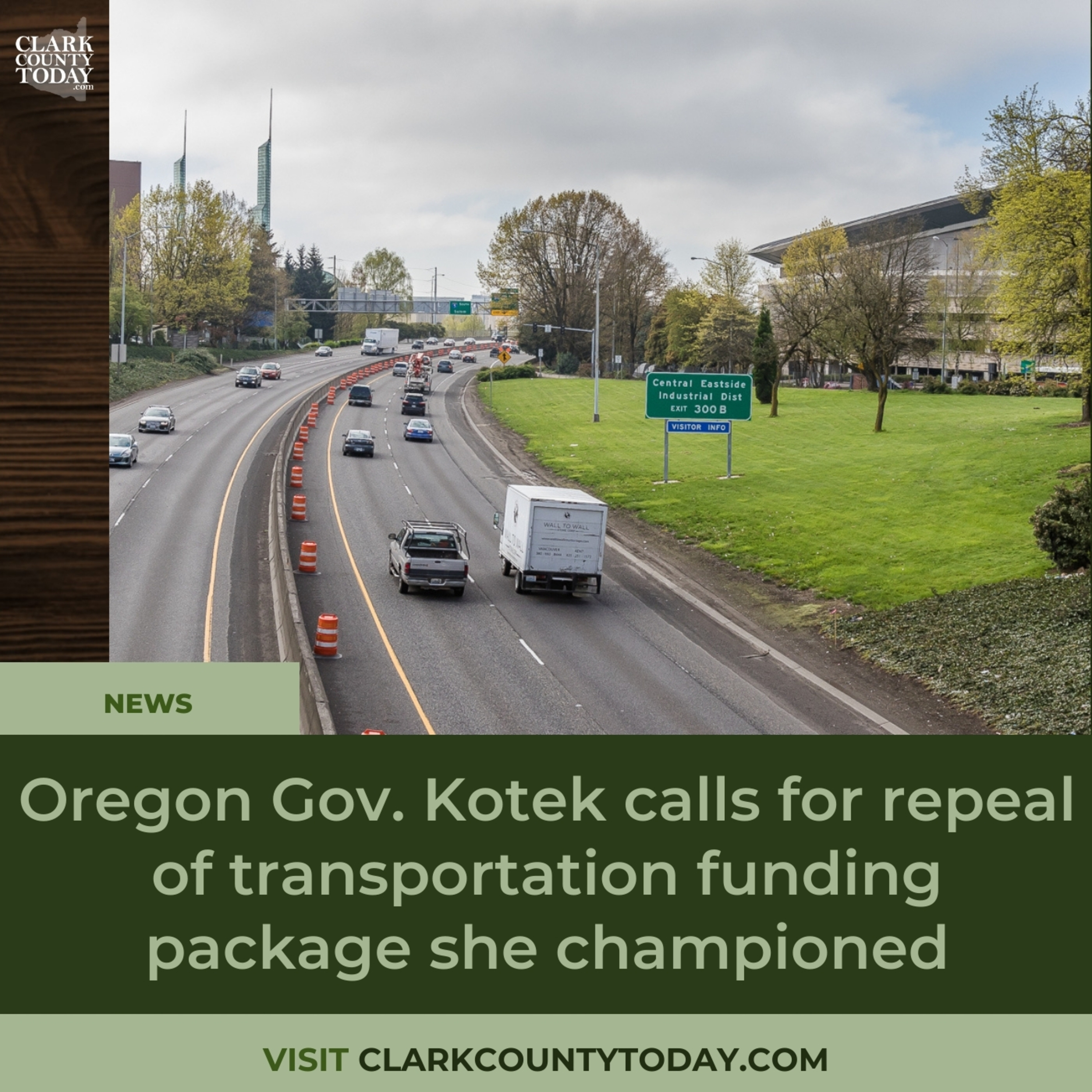 Oregon Gov. Kotek calls for repeal of transportation funding package she championed