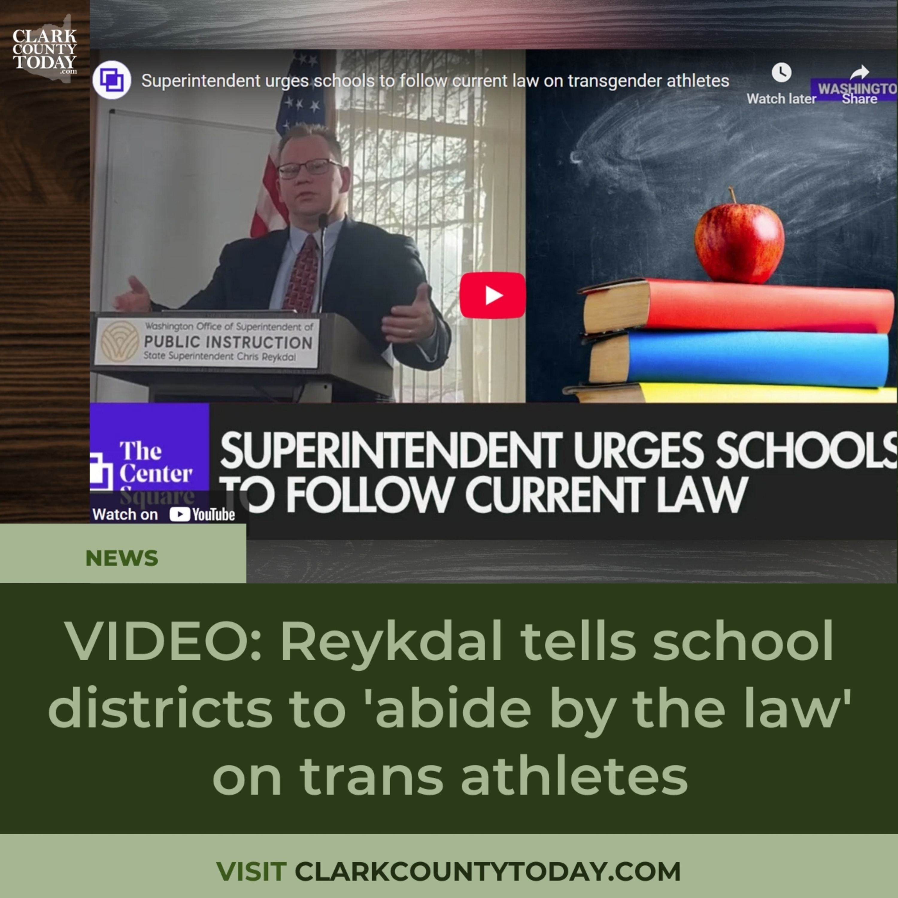 VIDEO: Reykdal tells school districts to 'abide by the law' on trans athletes