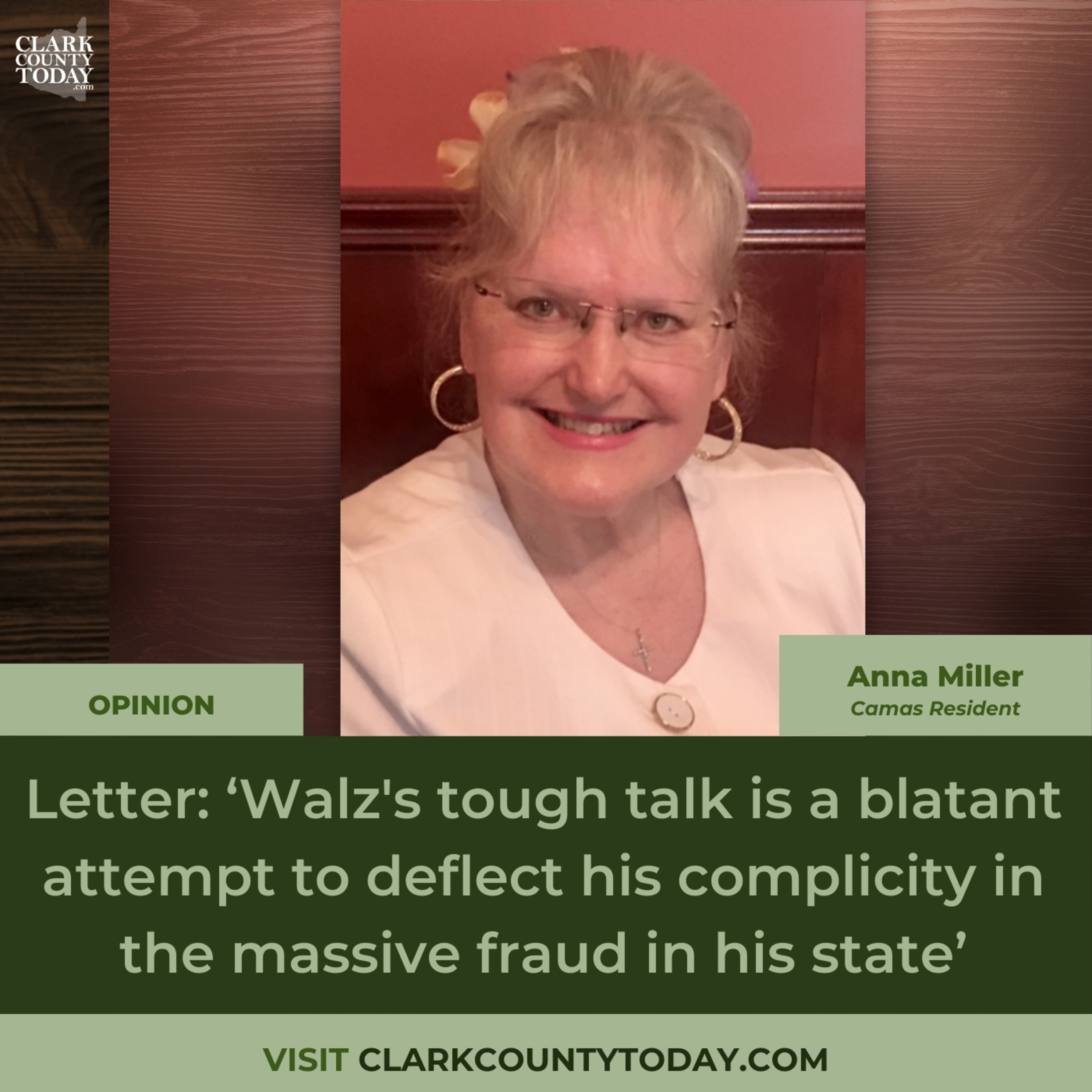 Letter: ‘Walz's tough talk is a blatant attempt to deflect his complicity in the massive fraud in his state’