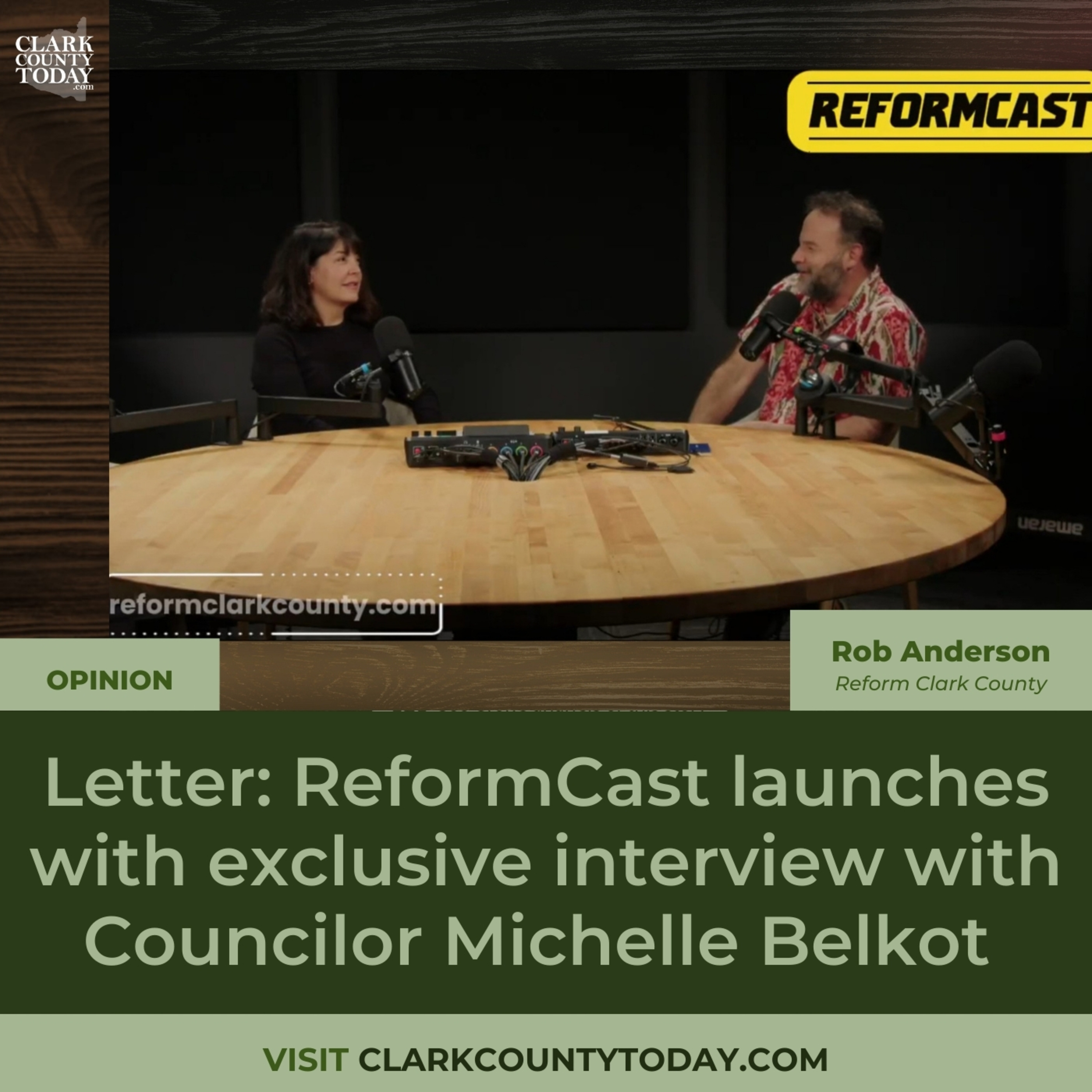 Letter: ReformCast launches with exclusive interview with Councilor Michelle Belkot