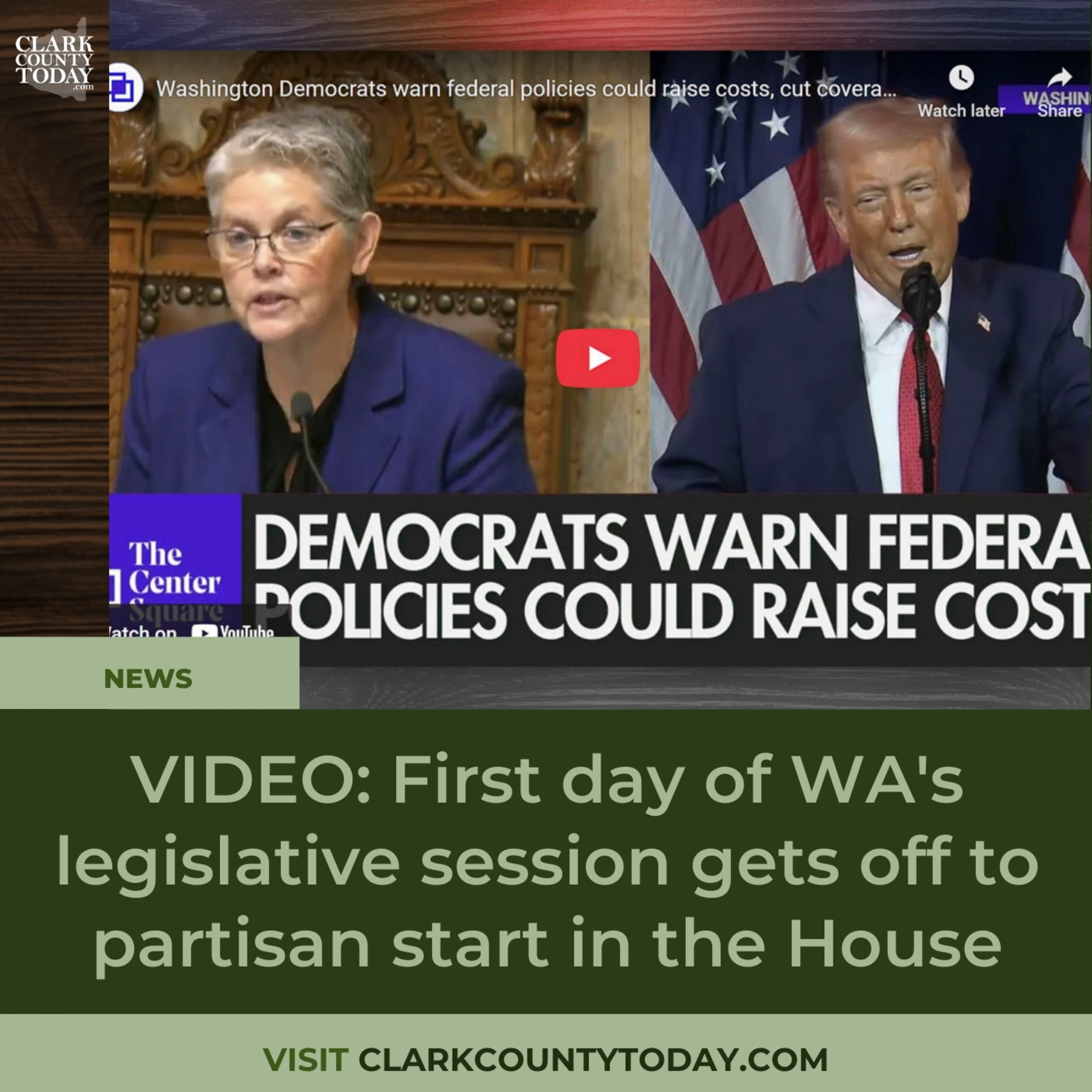 VIDEO: First day of WA's legislative session gets off to partisan start in the House