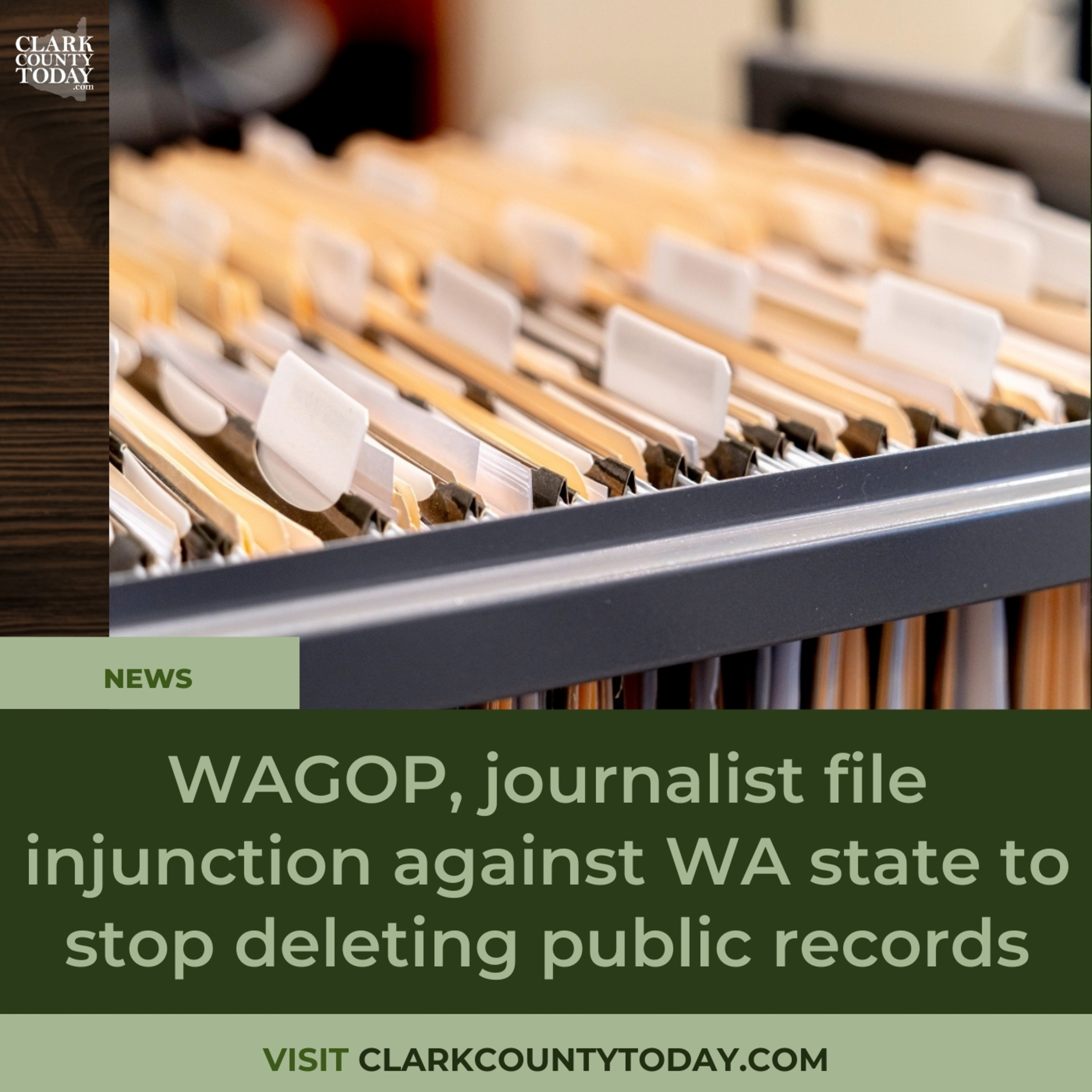 WAGOP, journalist file injunction against WA state to stop deleting public records