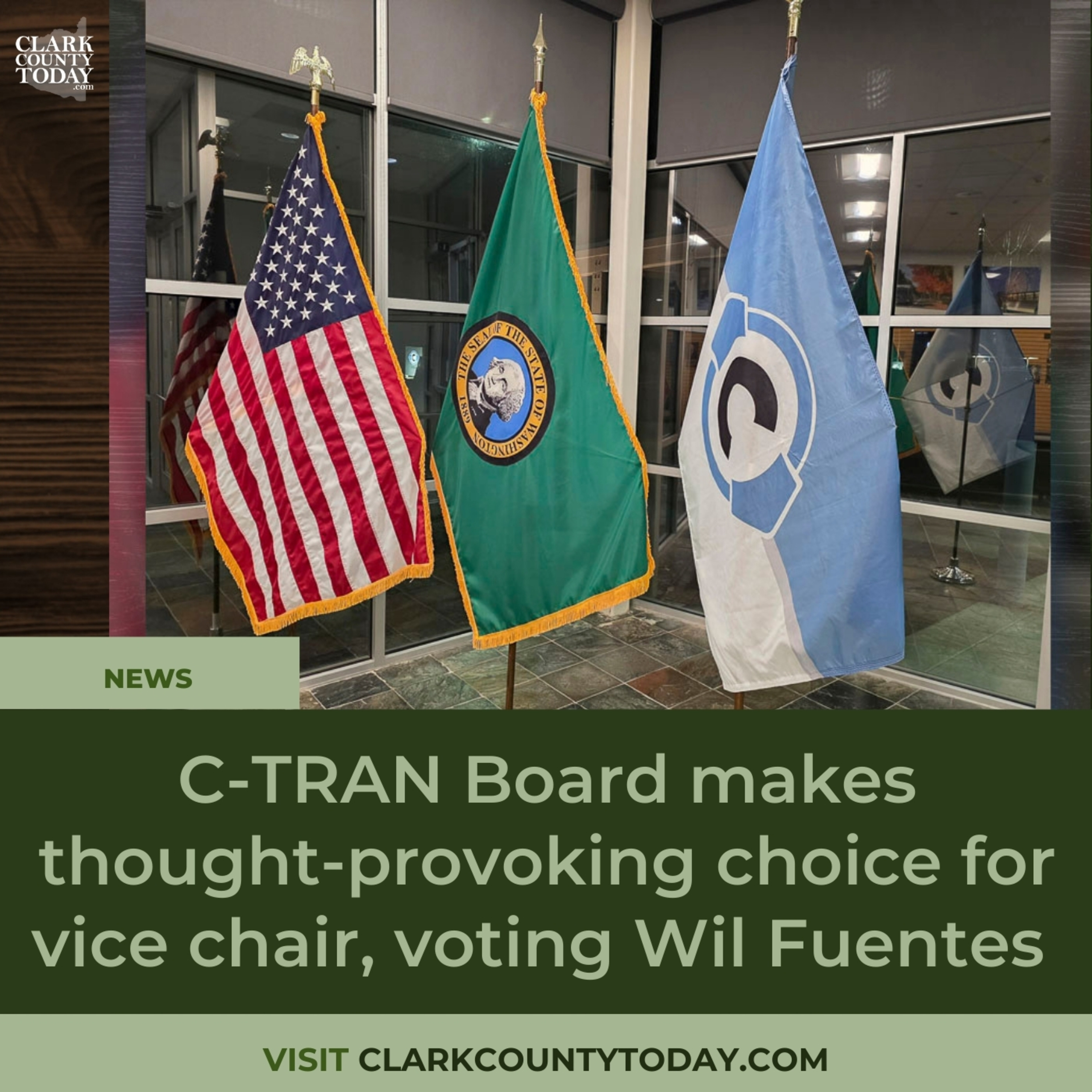 C-TRAN Board makes thought-provoking choice for vice chair, voting Wil Fuentes