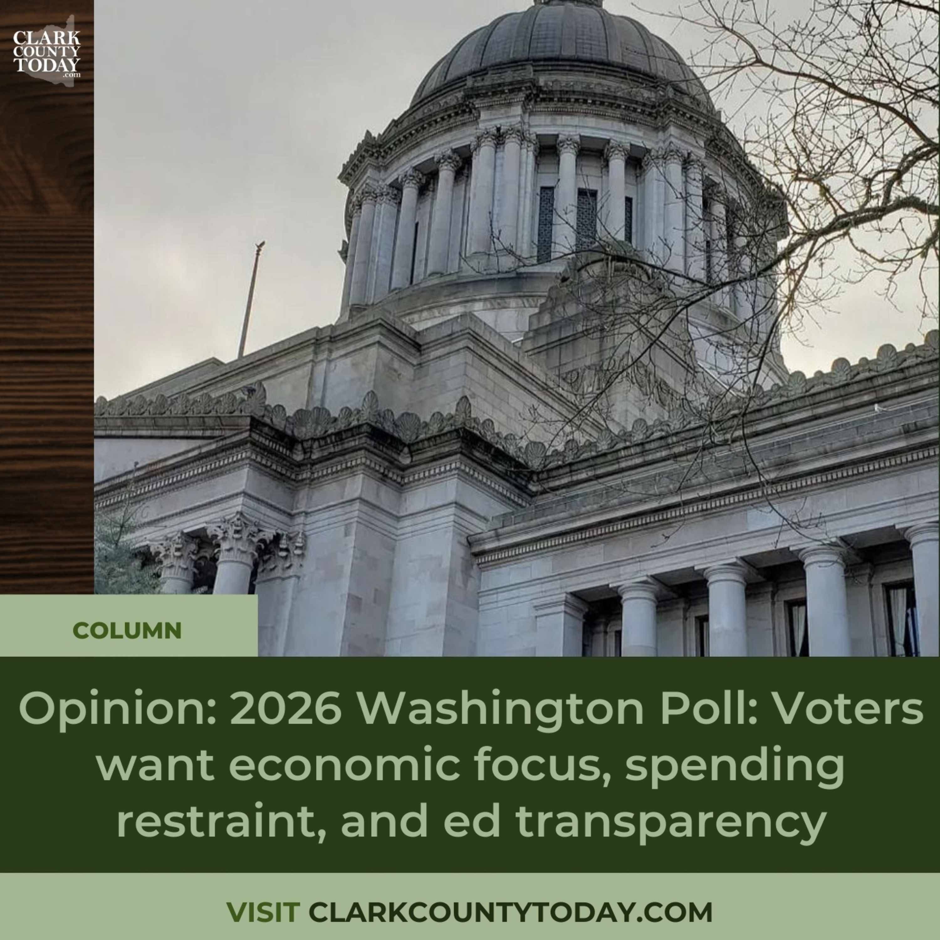 Opinion: 2026 Washington Poll: Voters want economic focus, spending restraint, and ed transparency