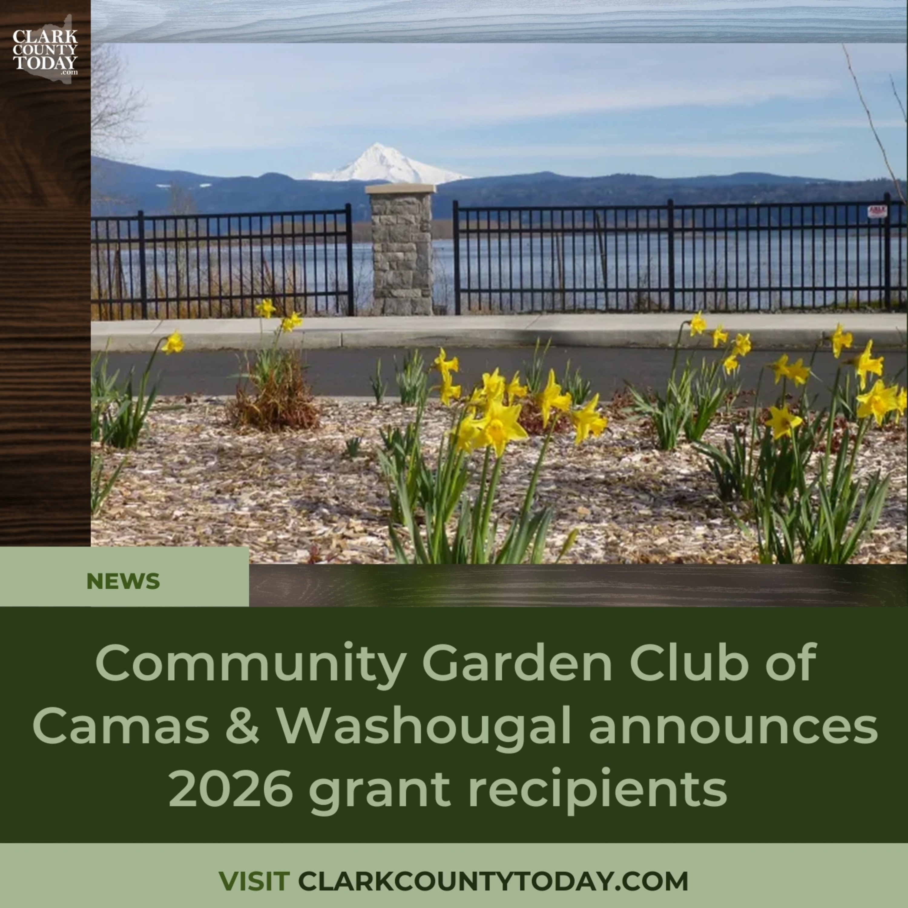 Community Garden Club of Camas & Washougal announces 2026 grant recipients