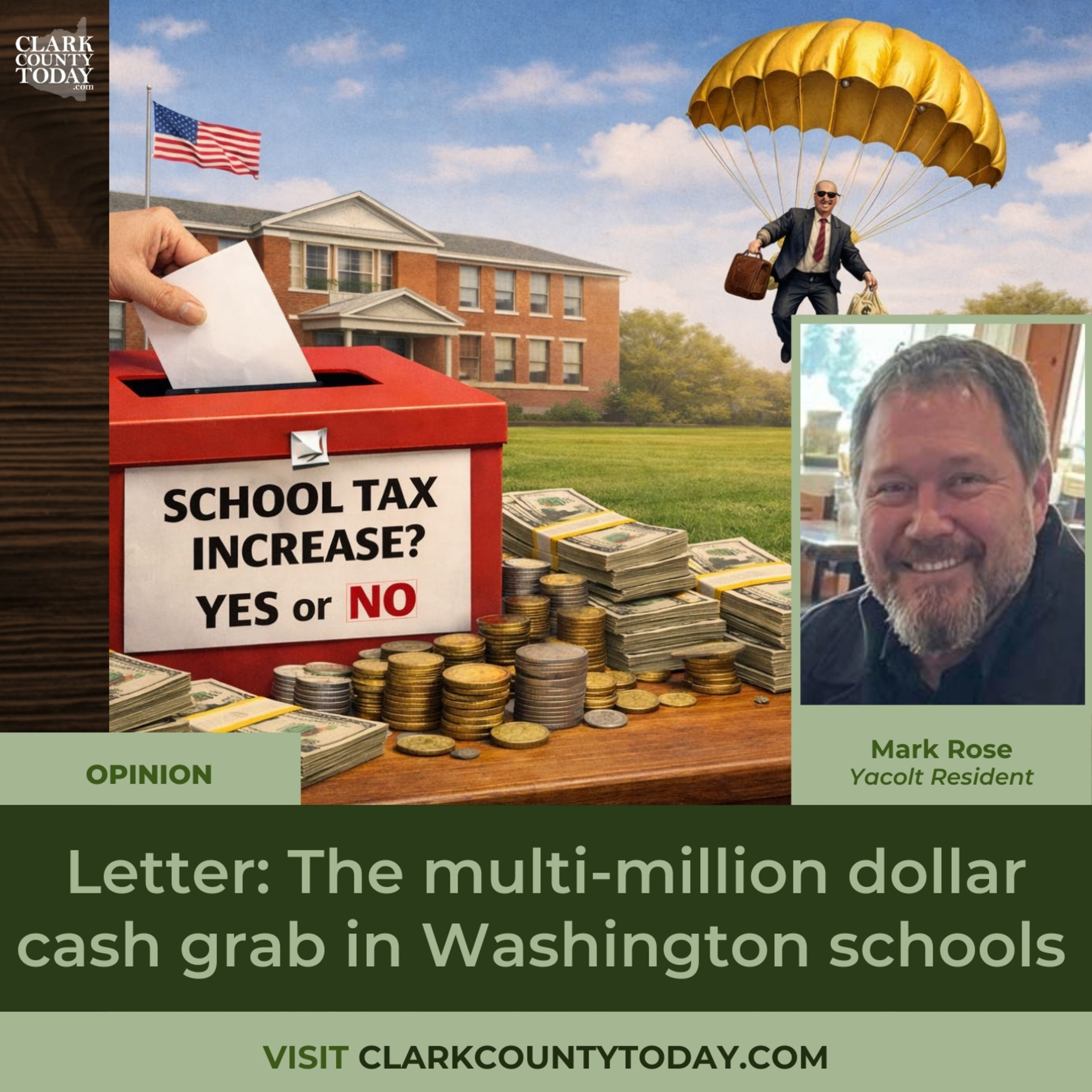 Letter: The multi-million dollar cash grab in Washington schools