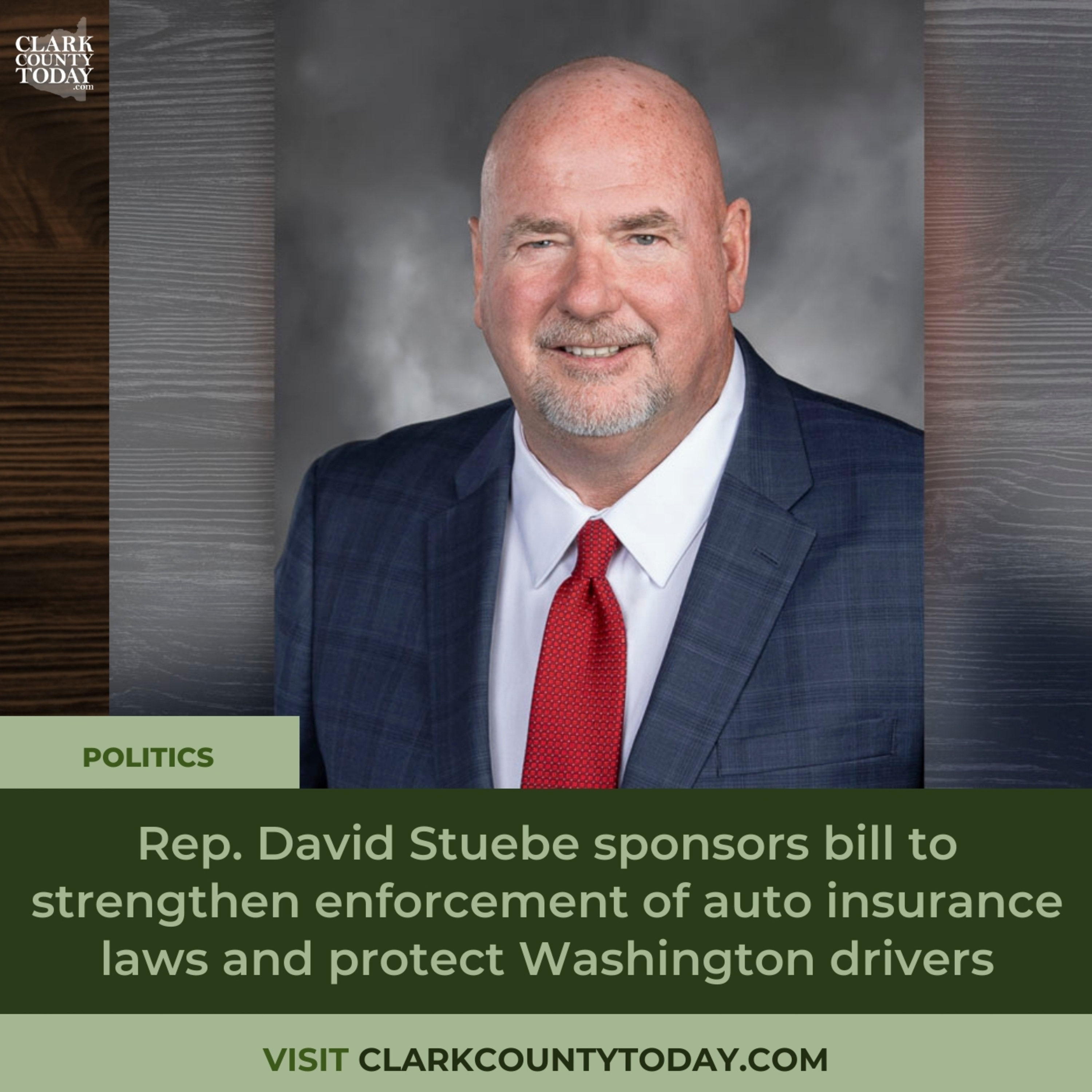 Rep. David Stuebe sponsors bill to strengthen enforcement of auto insurance laws and protect Washington drivers