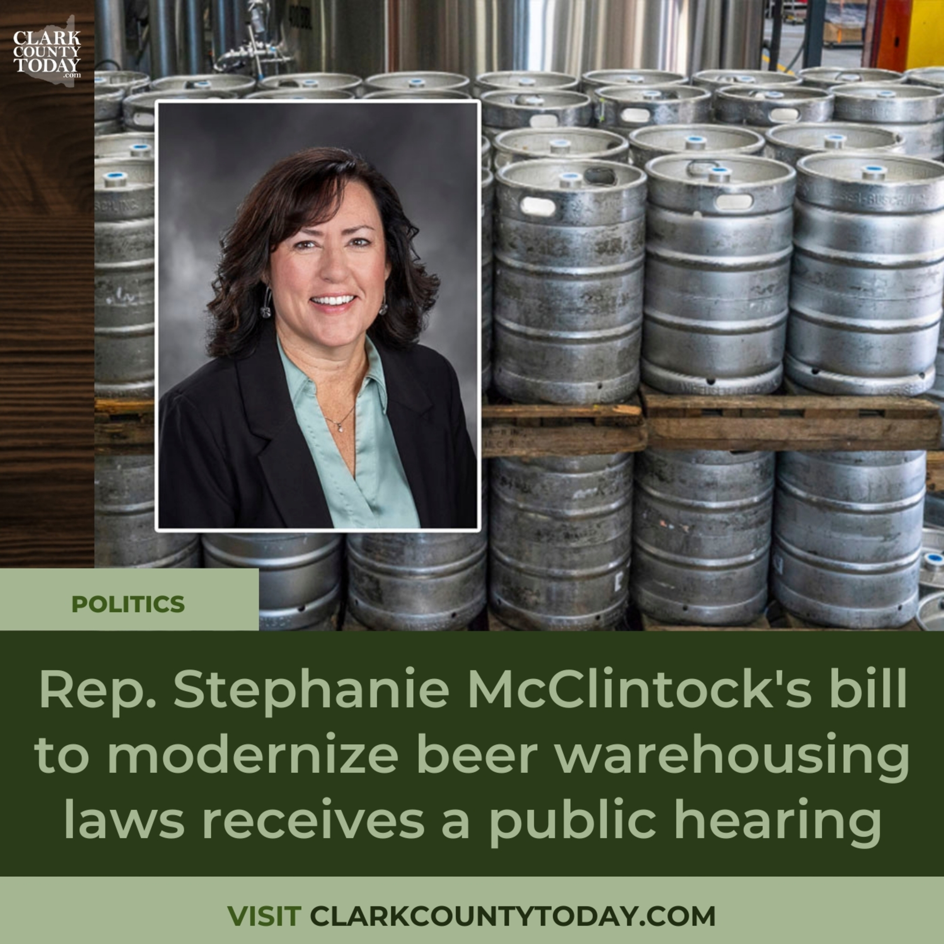 Rep. Stephanie McClintock's bill to modernize beer warehousing laws receives a public hearing