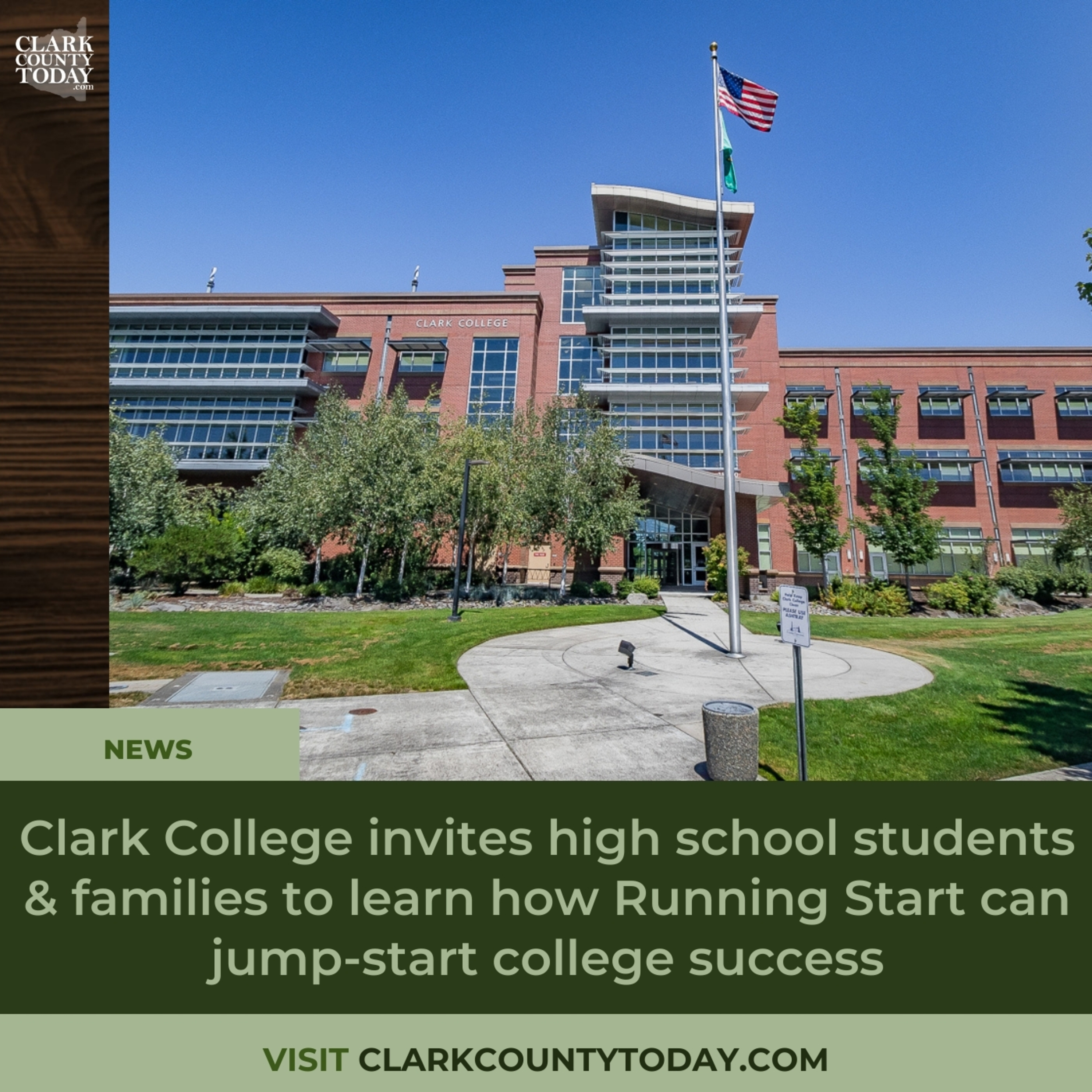Clark College invites high school students & families to learn how Running Start can jump-start college success
