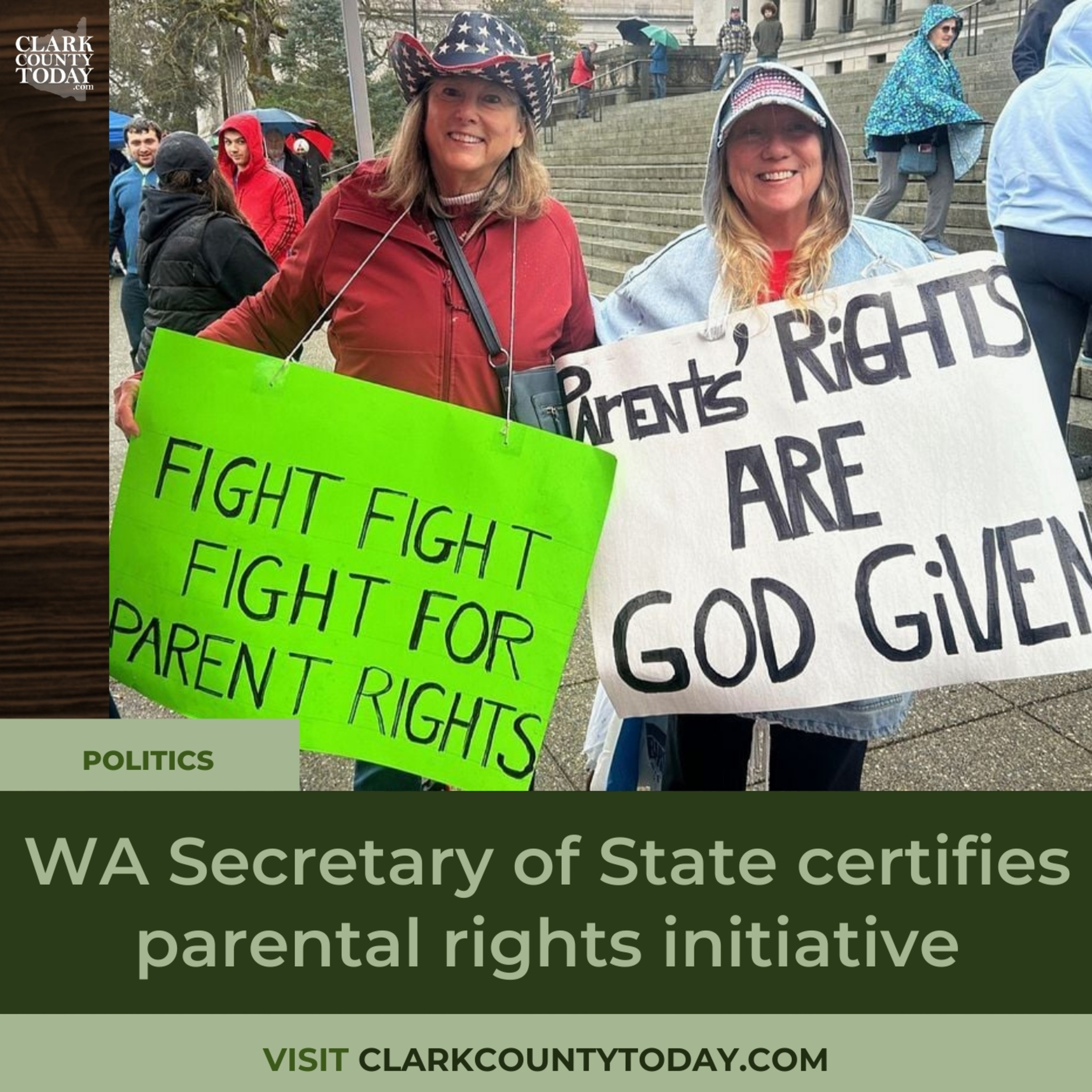 WA Secretary of State certifies parental rights initiative