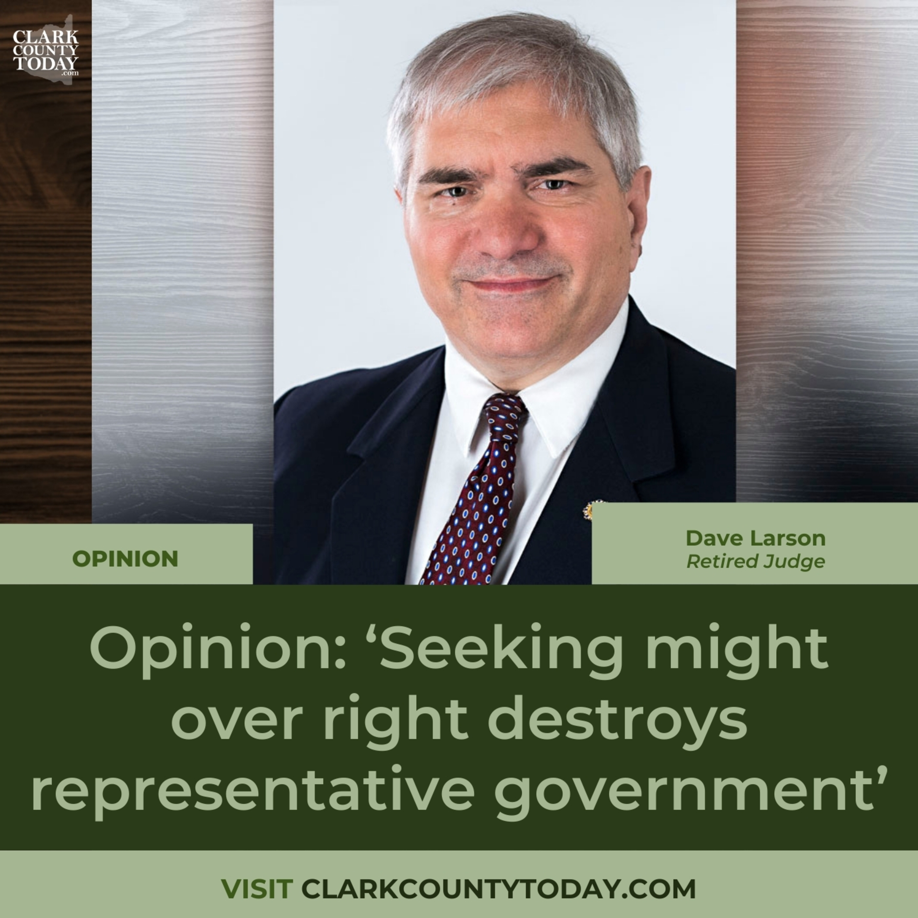 Opinion: ‘Seeking might over right destroys representative government’