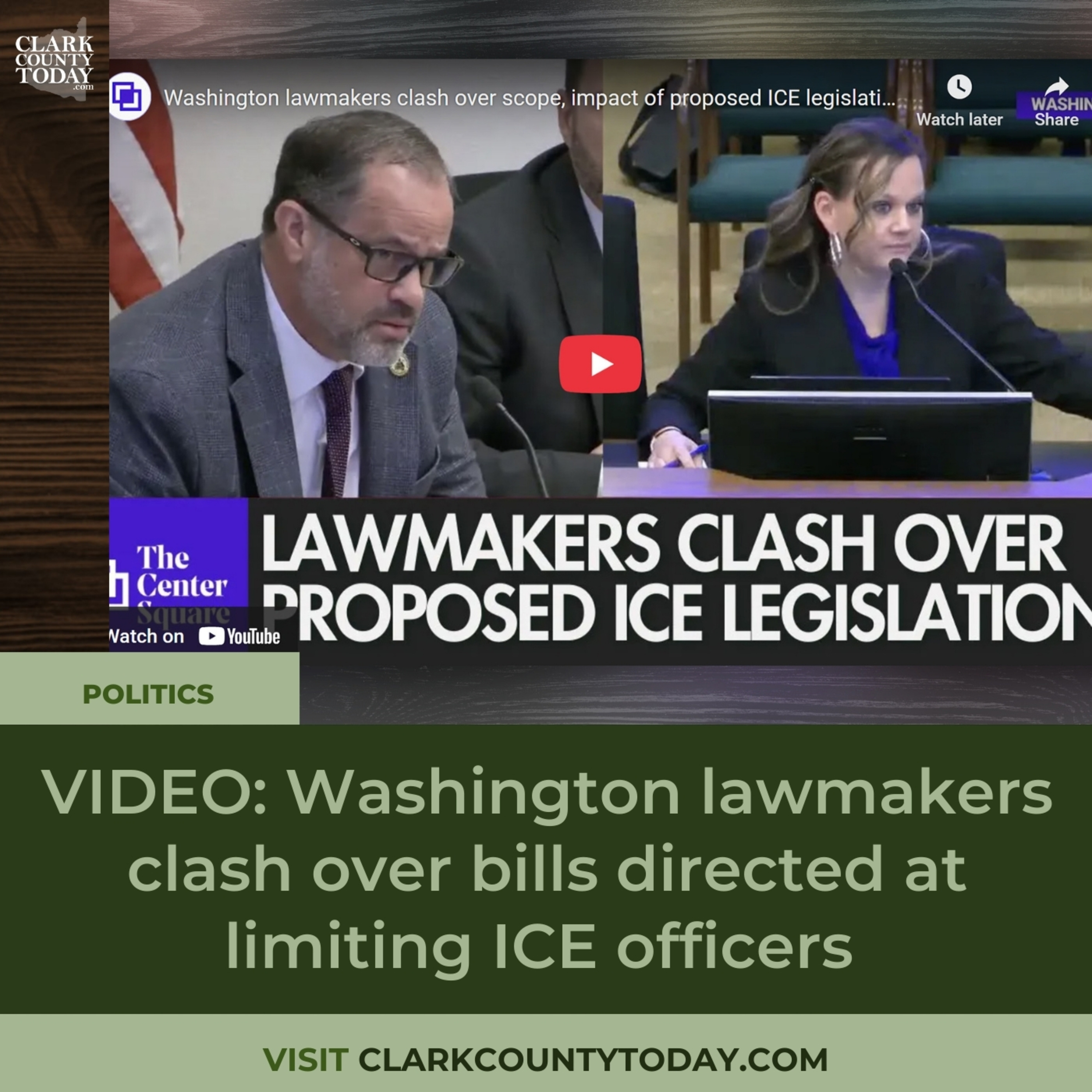 VIDEO: Washington lawmakers clash over bills directed at limiting ICE officers