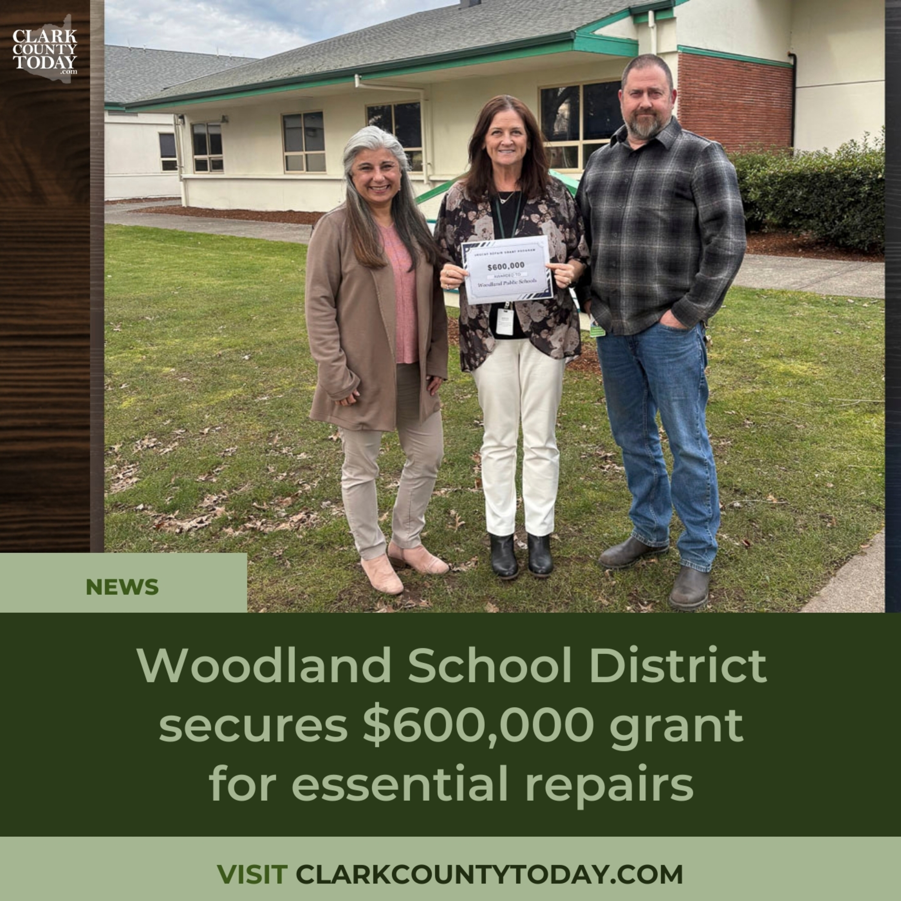 Woodland School District secures $600,000 grant for essential repairs