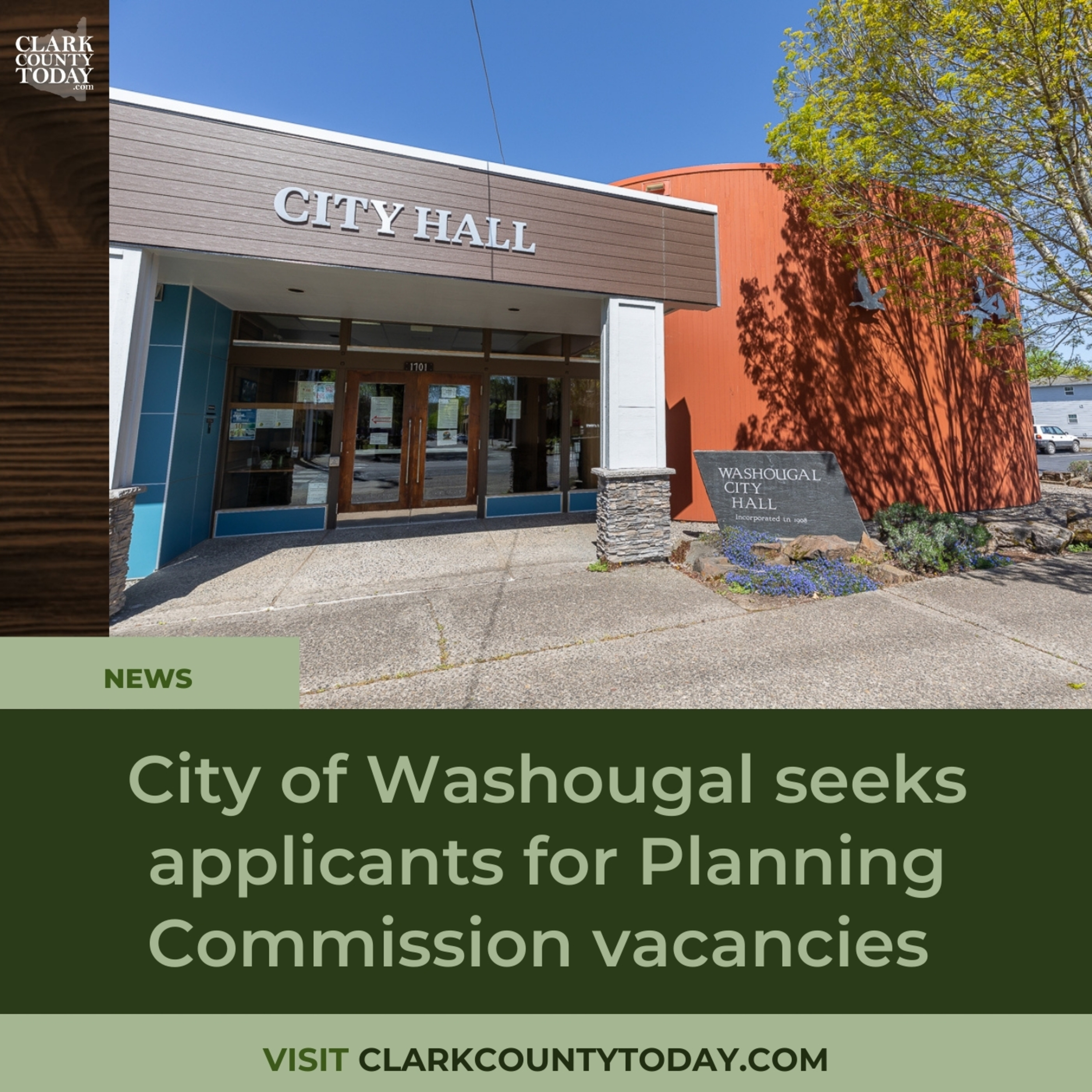 City of Washougal seeks applicants for Planning Commission vacancies