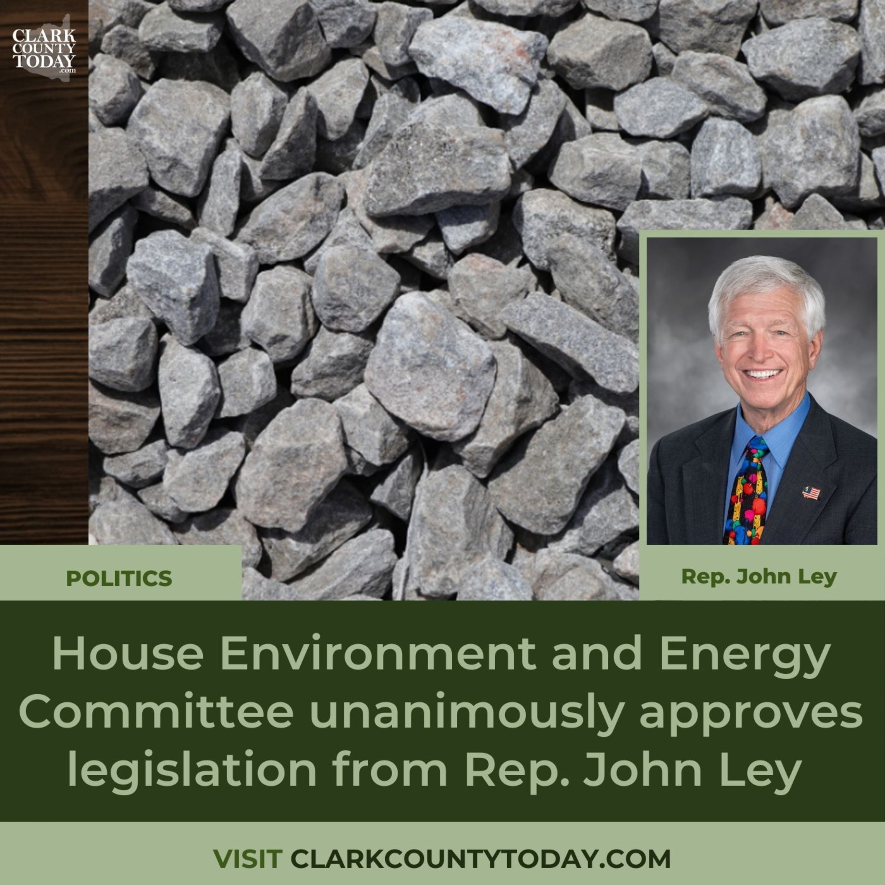 House Environment and Energy Committee unanimously approves legislation from Rep. John Ley