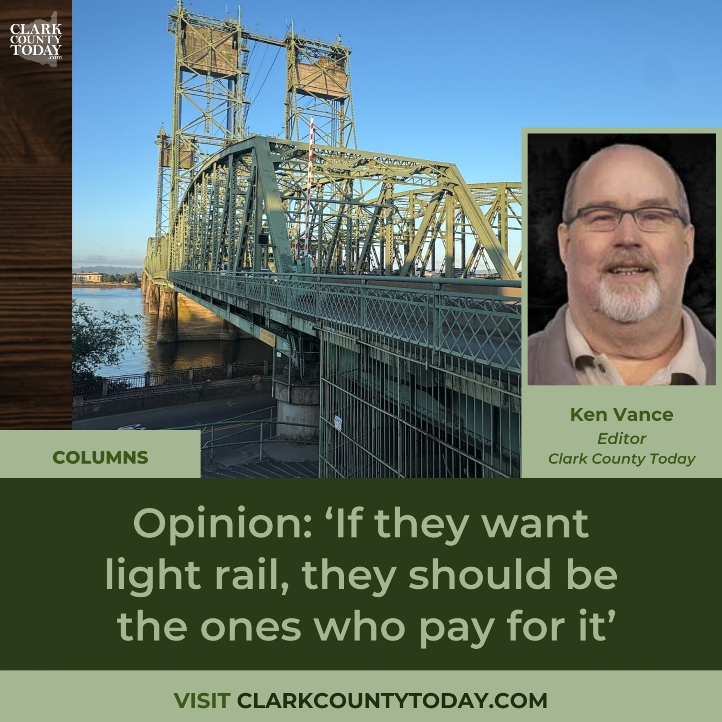Opinion: ‘If they want light rail, they should be the ones who pay for it’