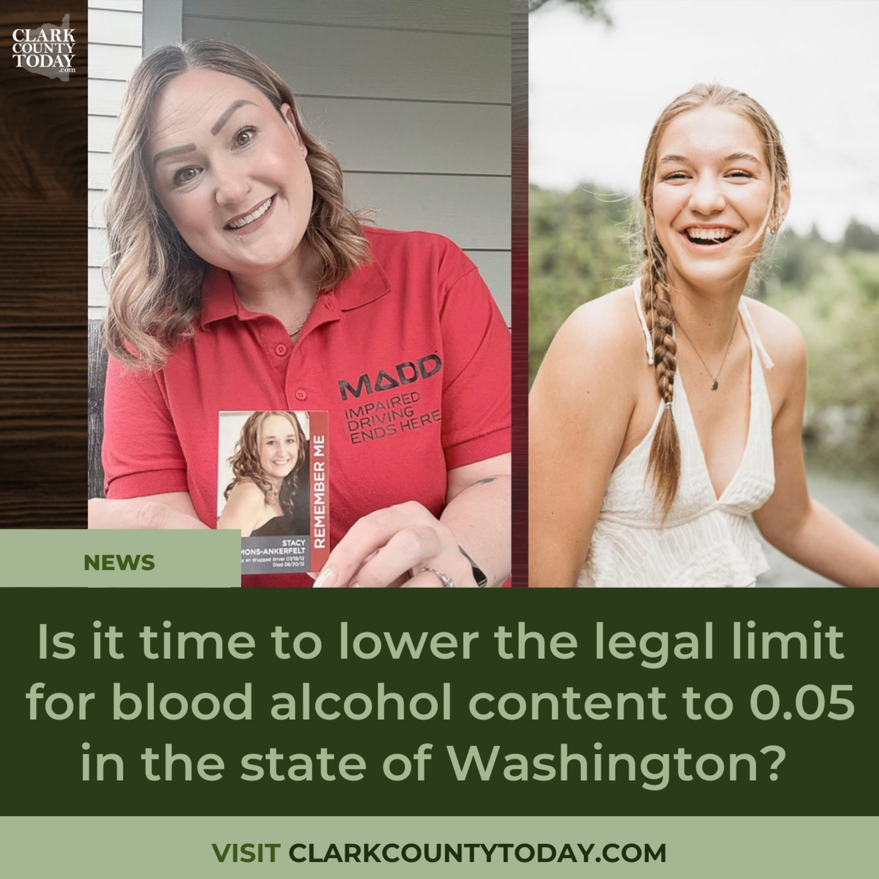 Is it time to lower the legal limit for blood alcohol content to 0.05 in the state of Washington?