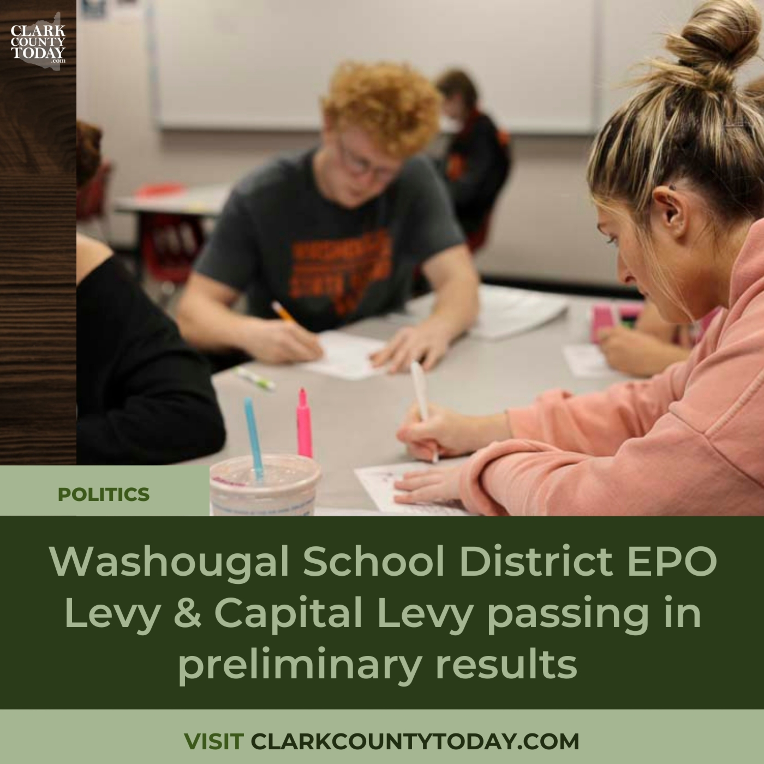 Washougal School District EPO Levy & Capital Levy passing in preliminary results
