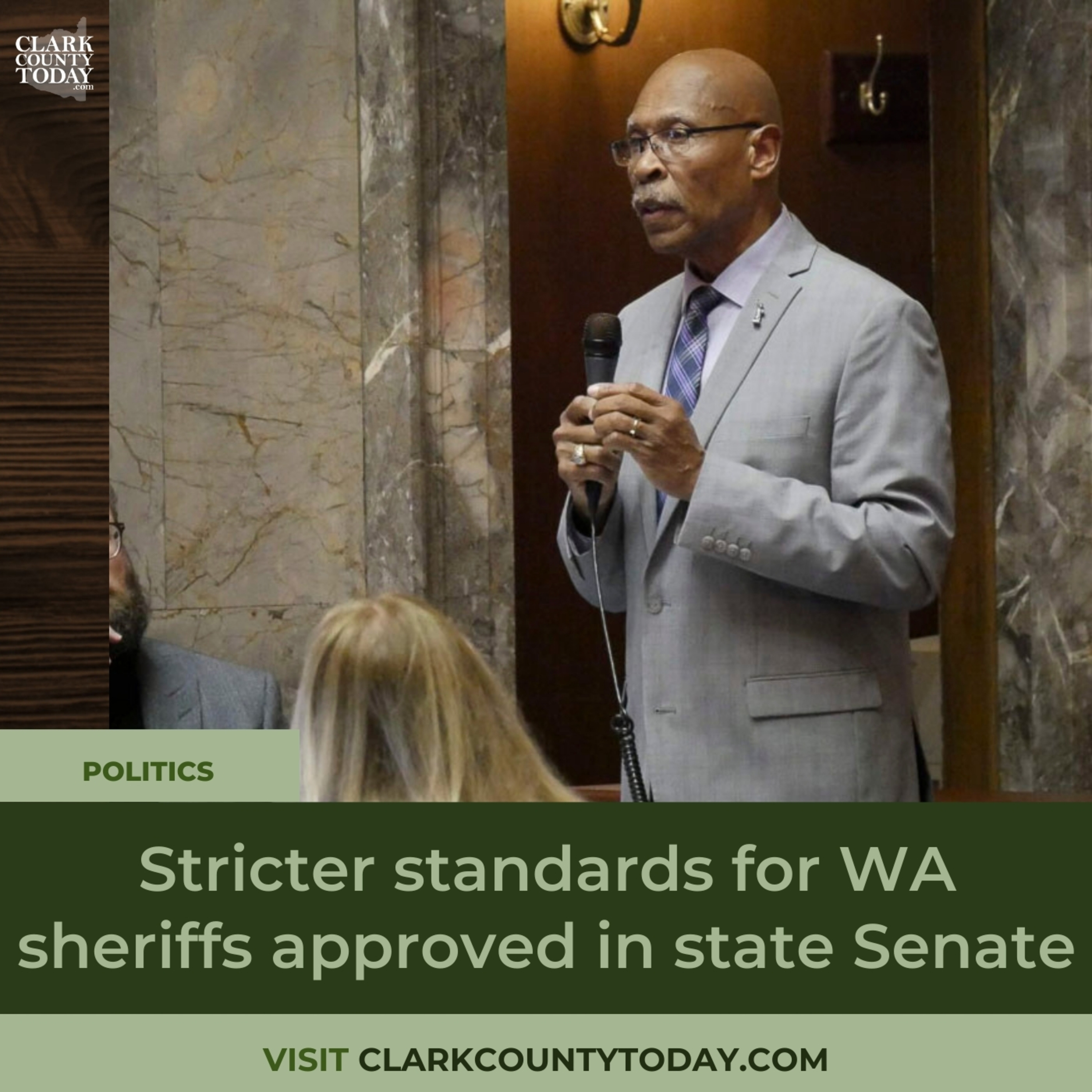 Stricter standards for WA sheriffs approved in state Senate