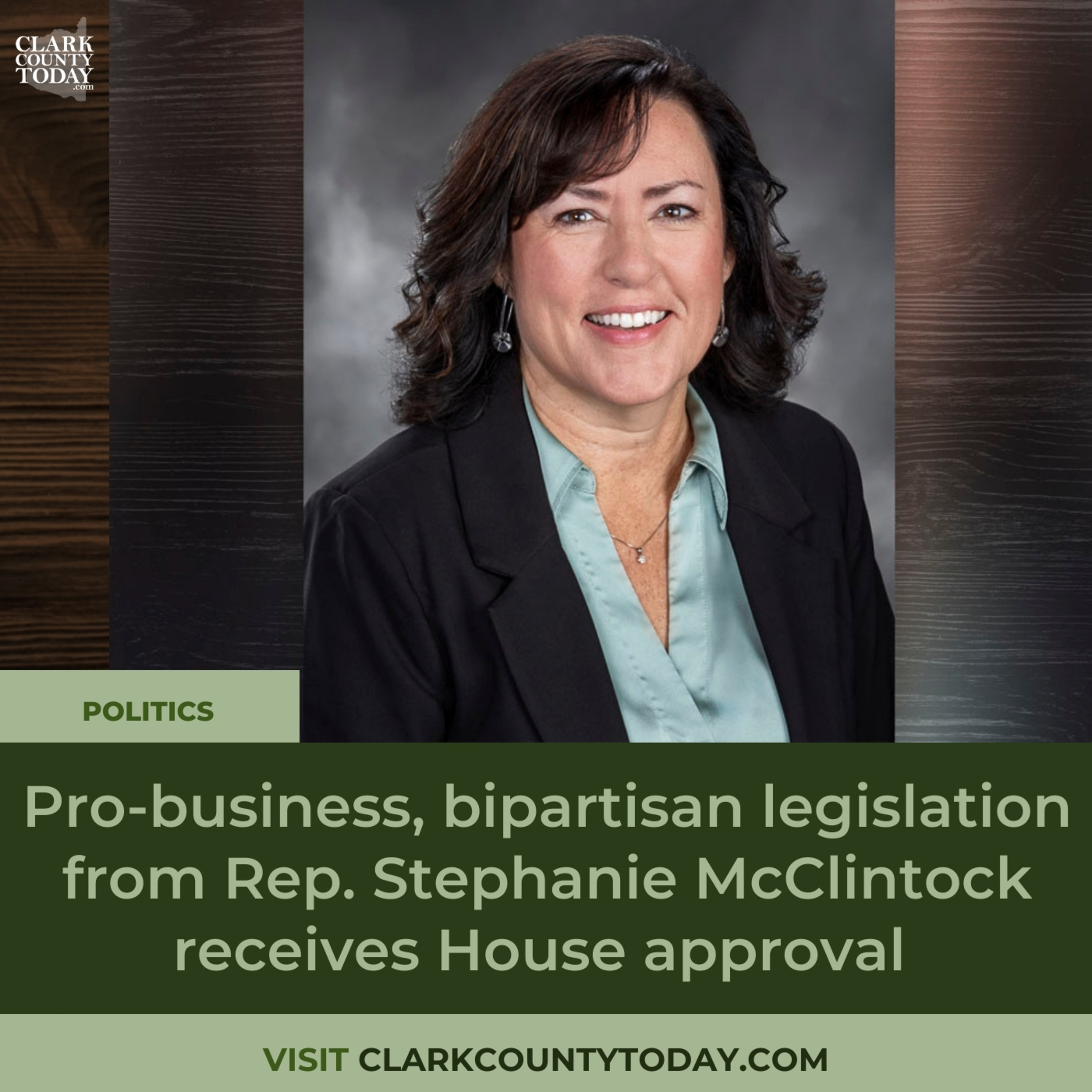 Pro-business, bipartisan legislation from Rep. Stephanie McClintock receives House approval