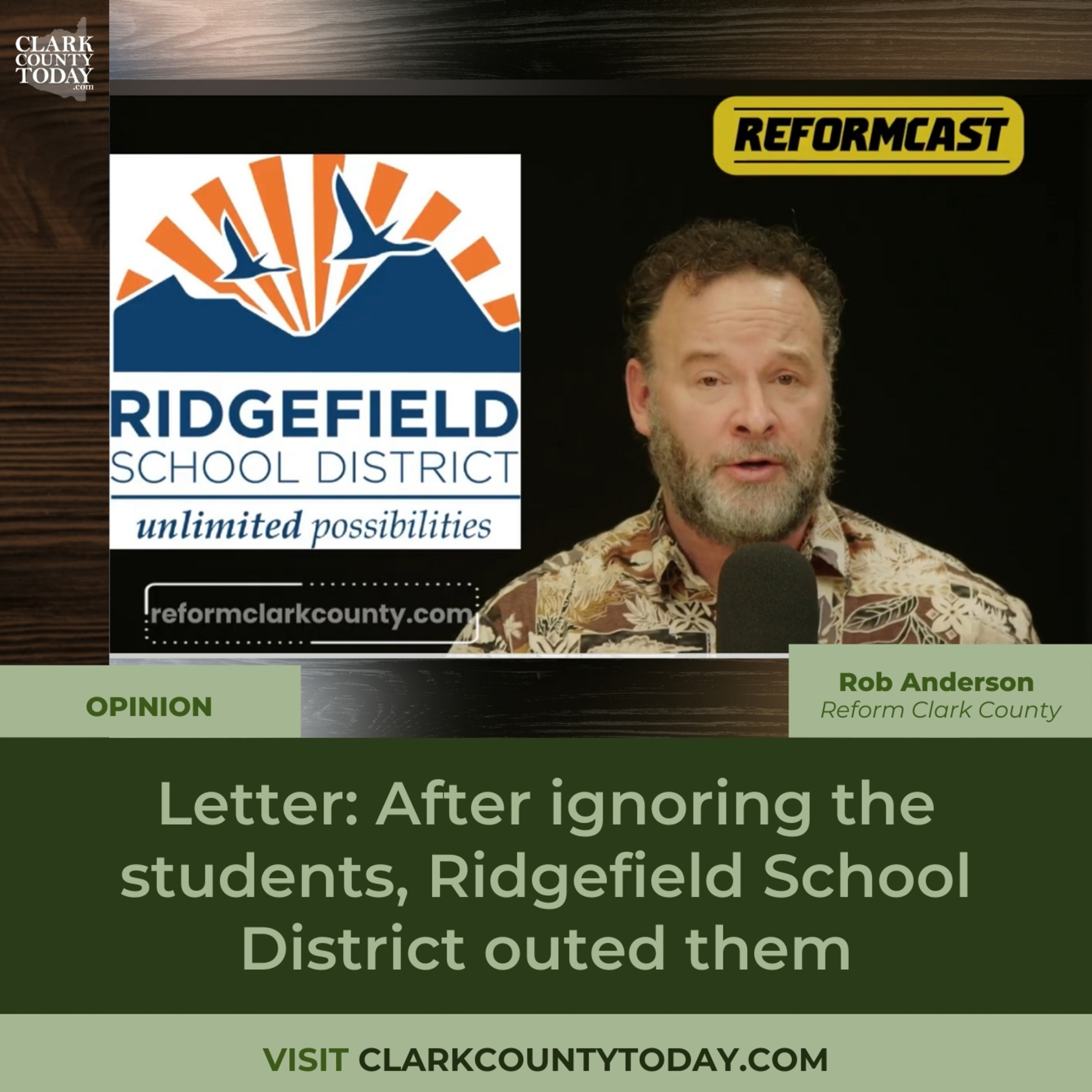 Letter: After ignoring the students, Ridgefield School District outed them