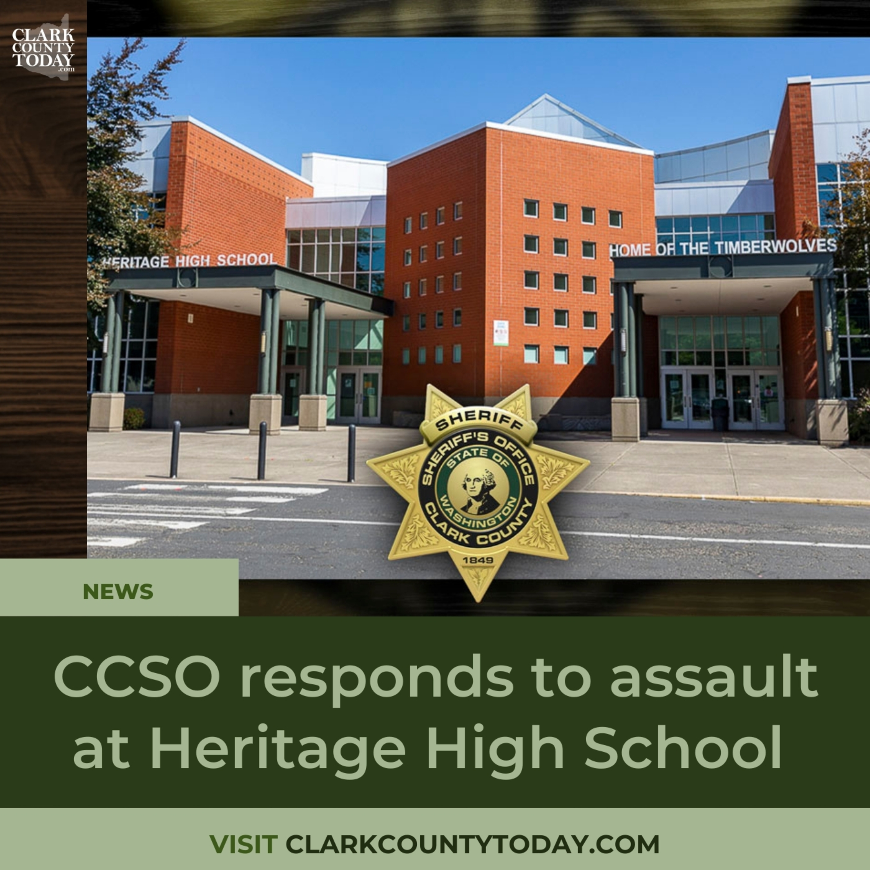 CCSO responds to assault at Heritage High School