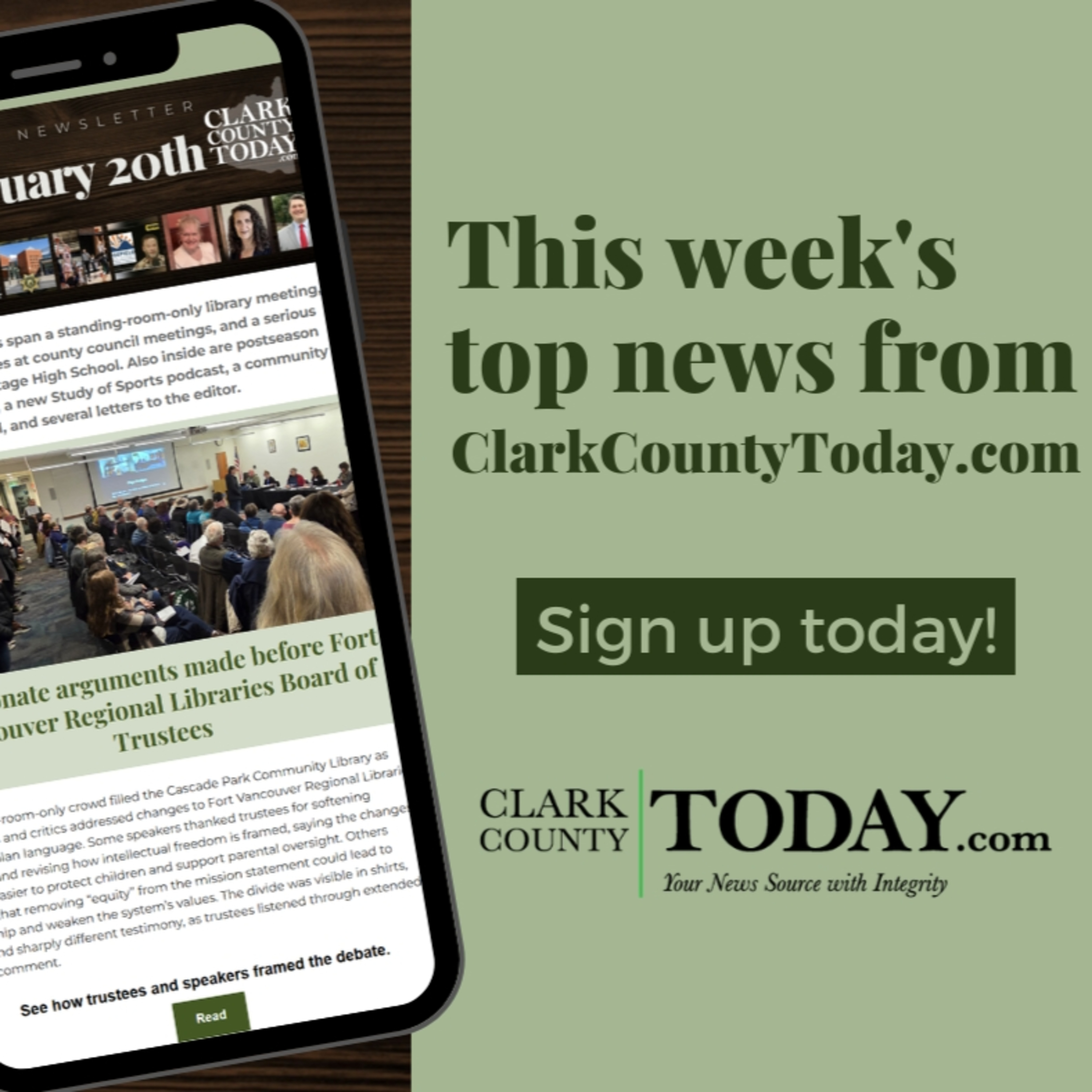 CCT NEWSLETTER: Library debate, council meeting disruptions, and a Heritage High School stabbing