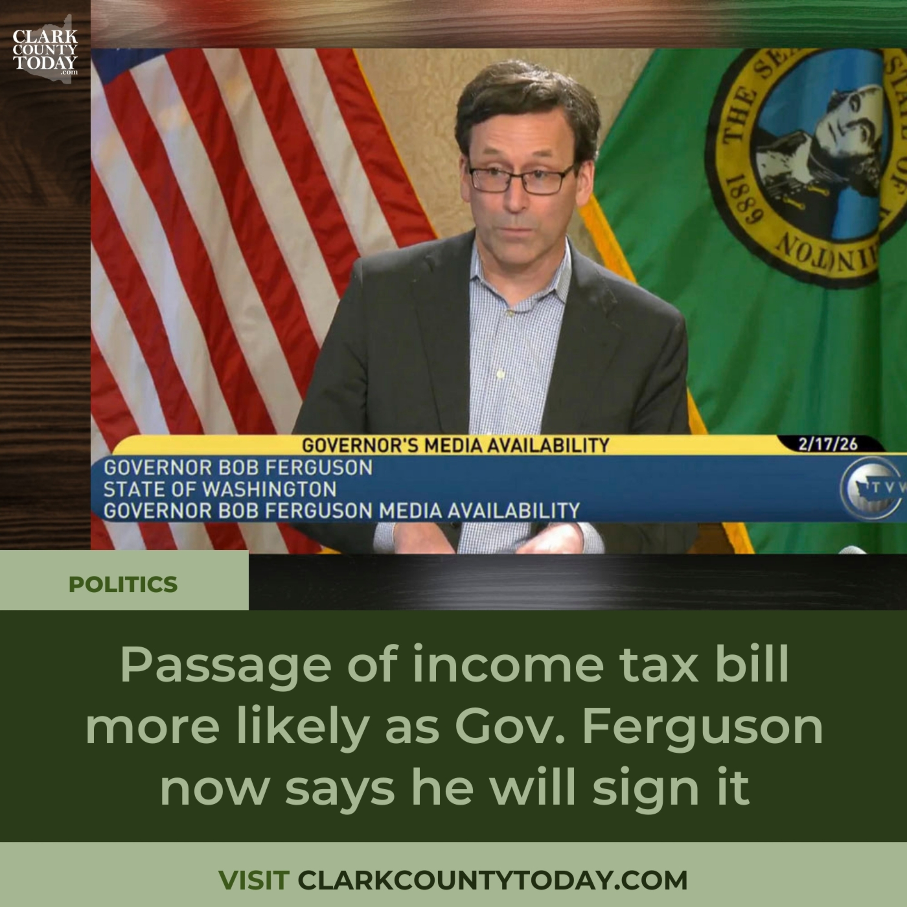 Washington Income Tax Proposal Gains Support from Gov. Ferguson