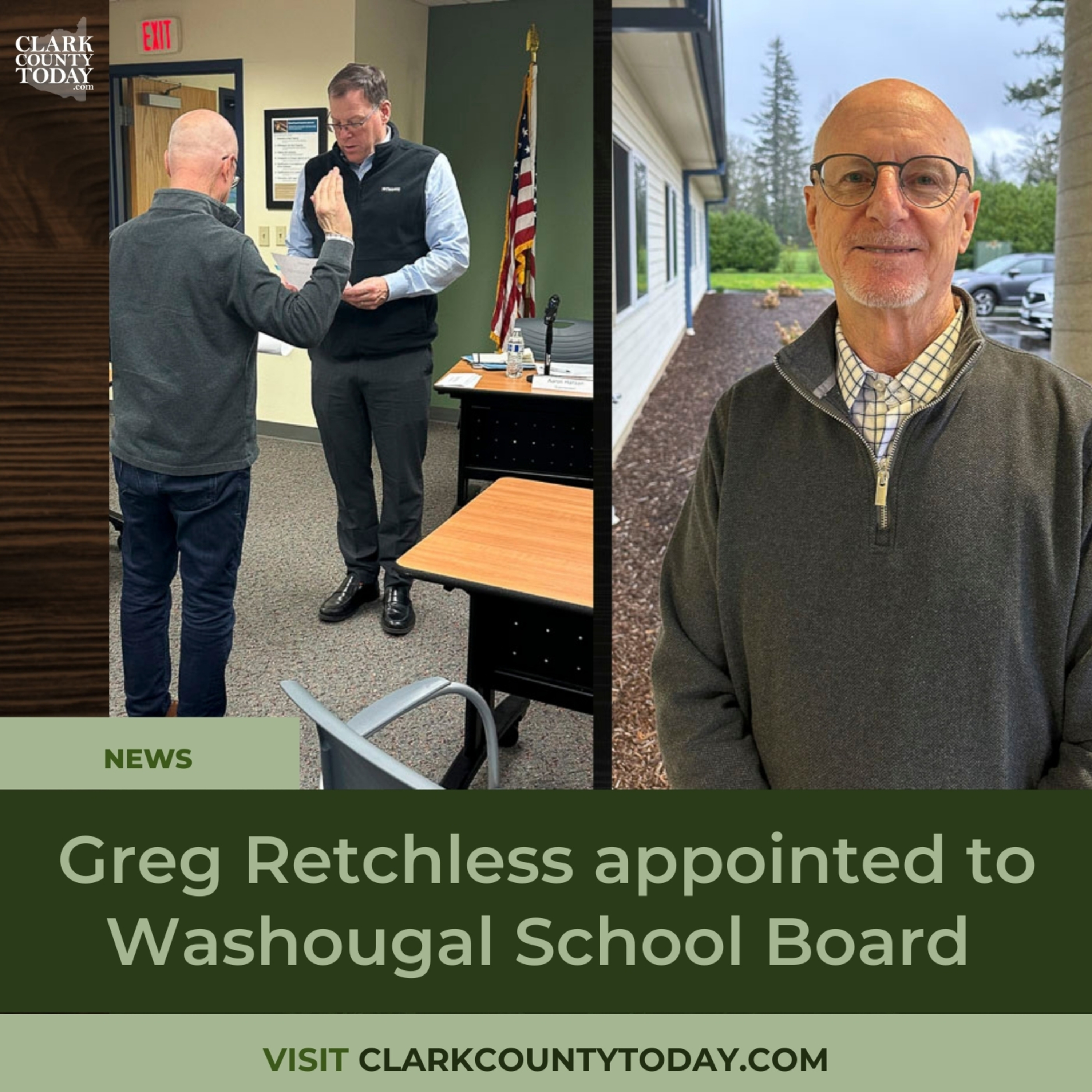 Washougal School Board welcomes Greg Retchless as new District 1 director