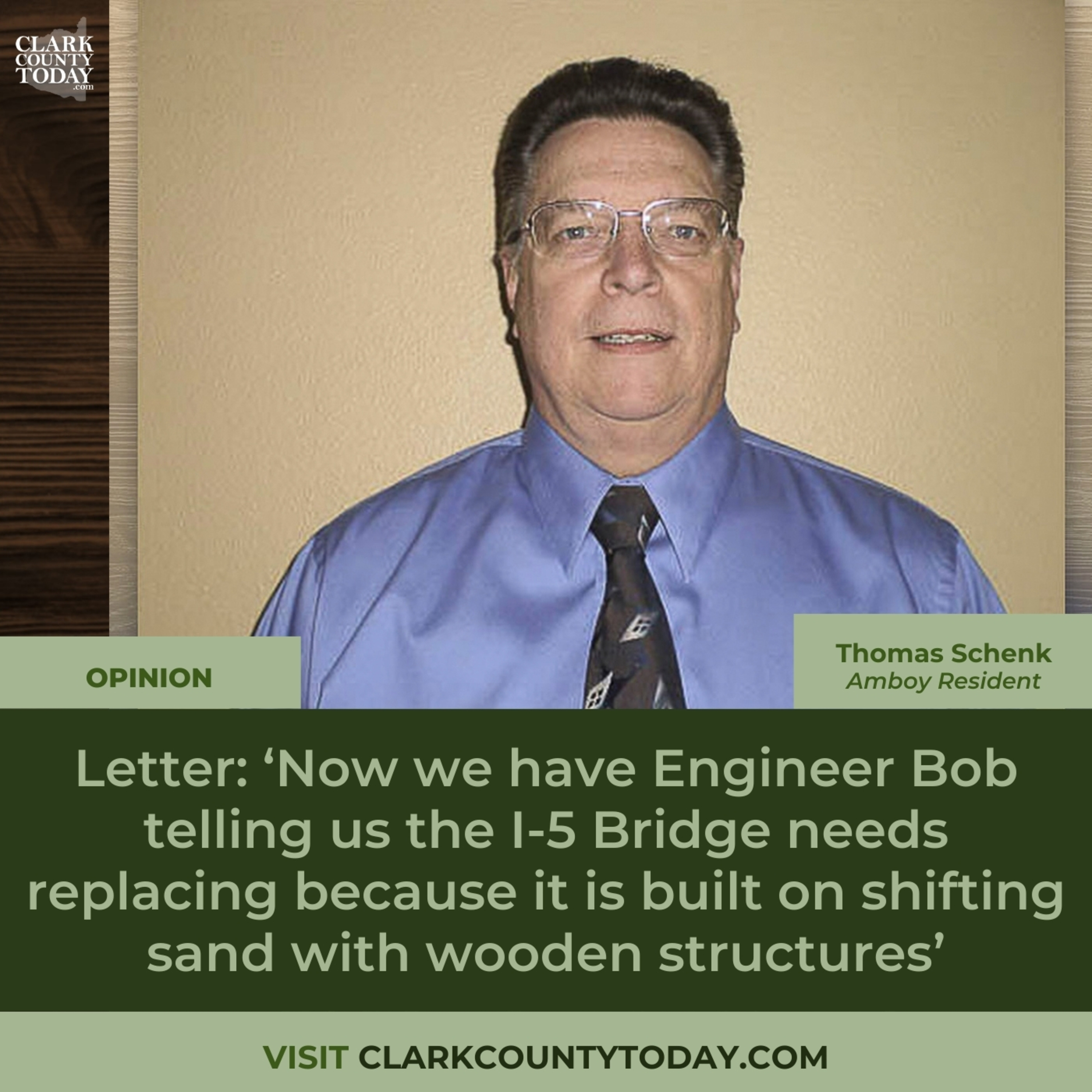 Thomas Schenk criticizes Washington Democrats and I-5 Bridge politics