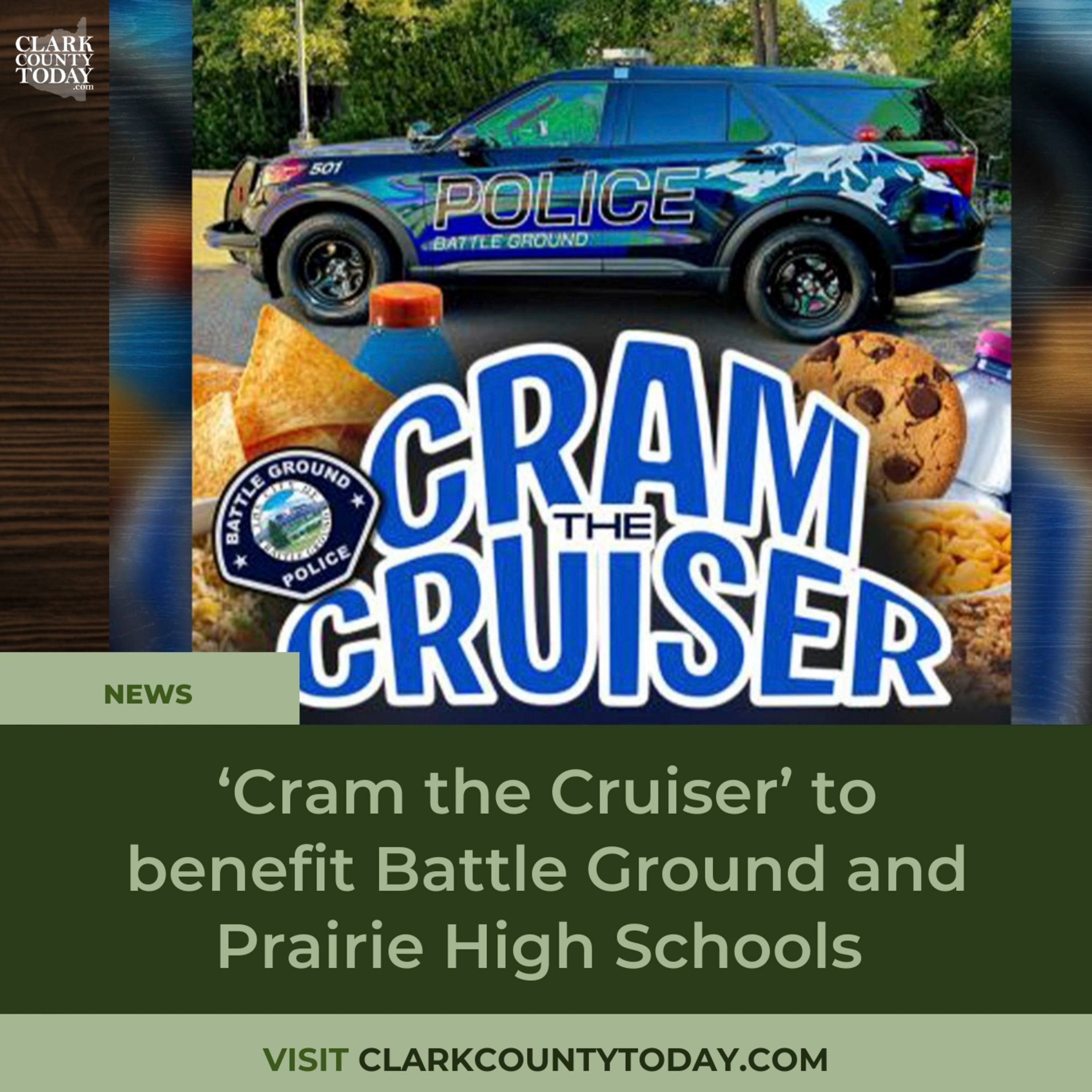 Battle Ground’s ‘Cram the Cruiser’ event supports high school pantries