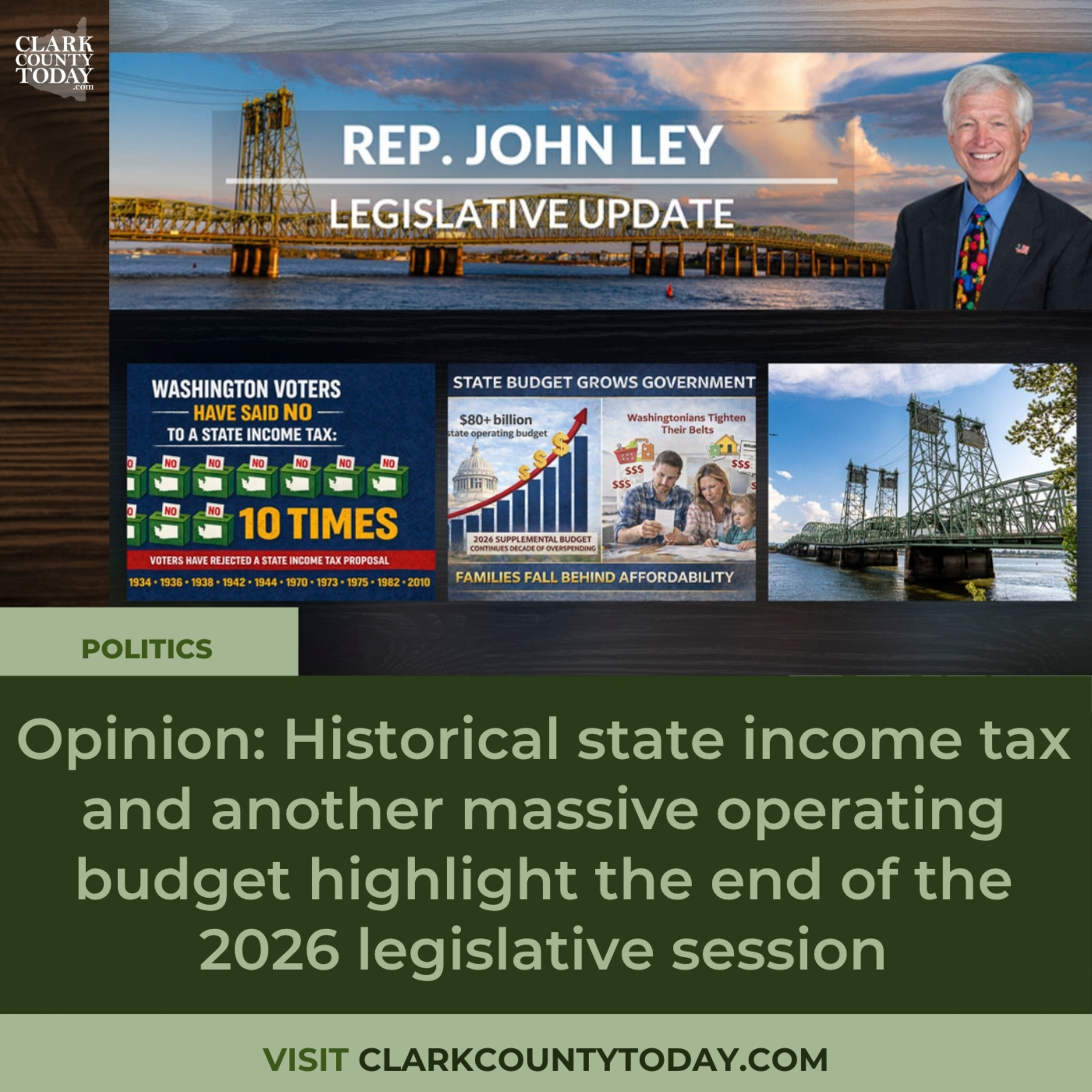 Rep. John Ley on state income tax, $80B budget, and Clark County projects