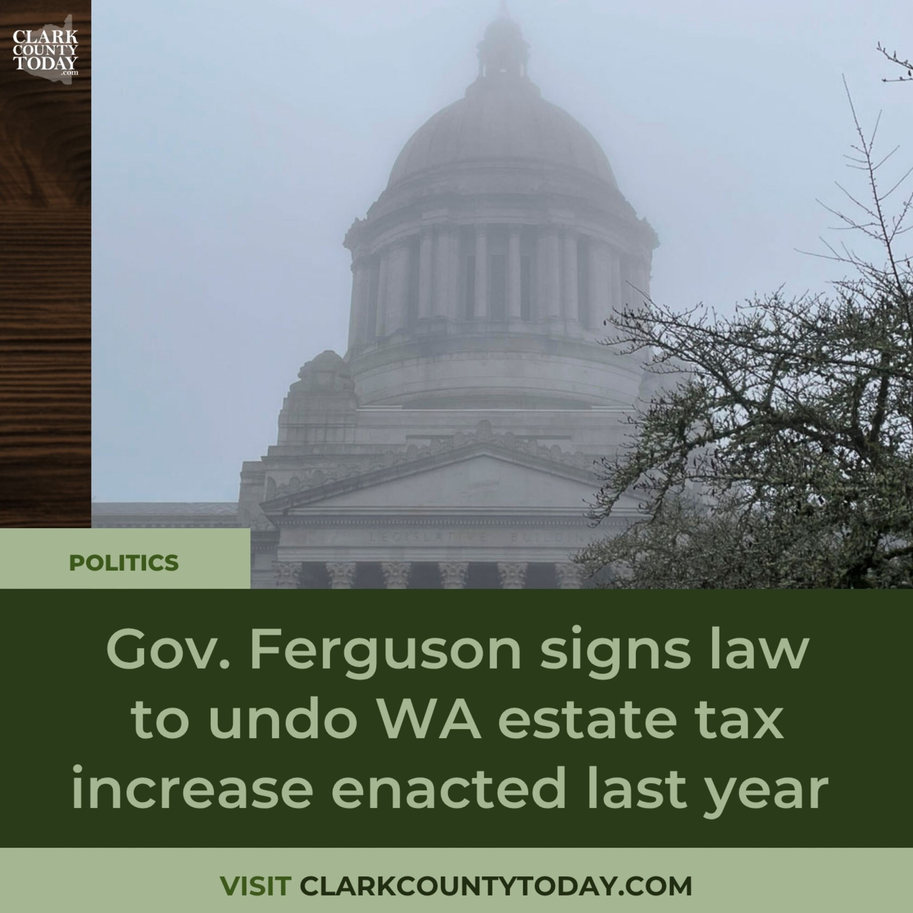 Washington repeals estate tax increase; $340M impact on education