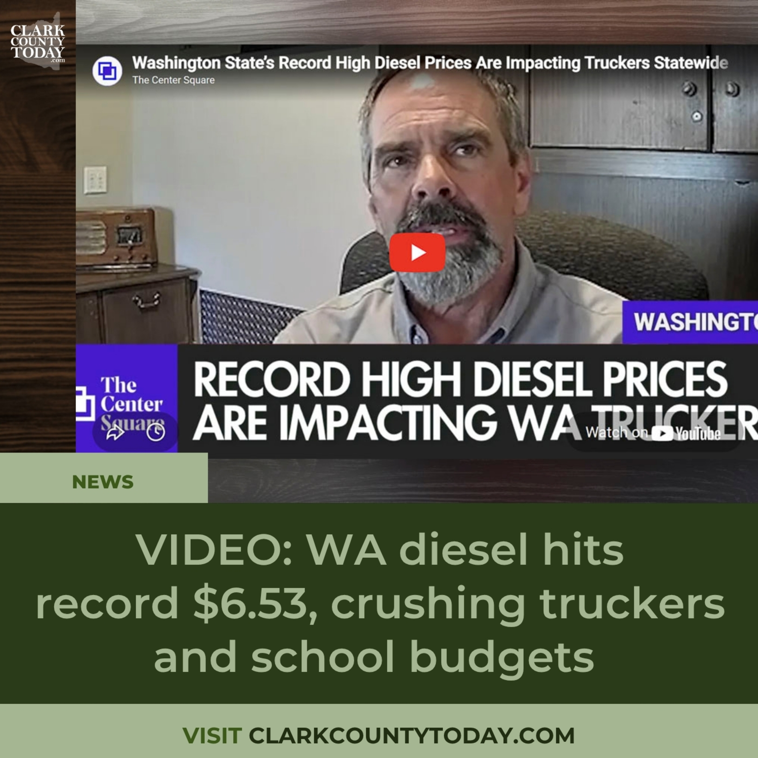 Washington diesel price surge strains truckers, schools and budgets