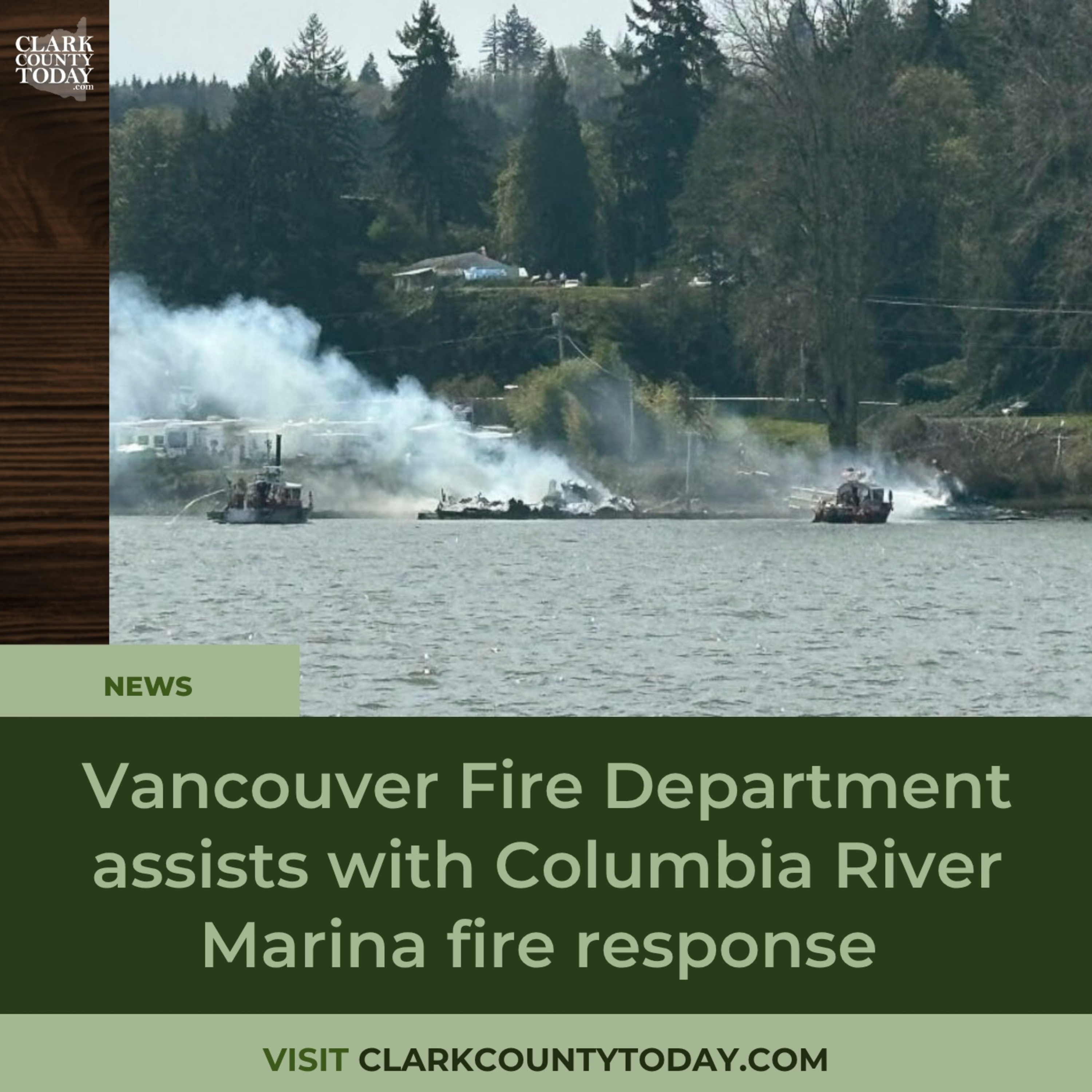 Vancouver Fire Department aids in Columbia River dock vessel fire response