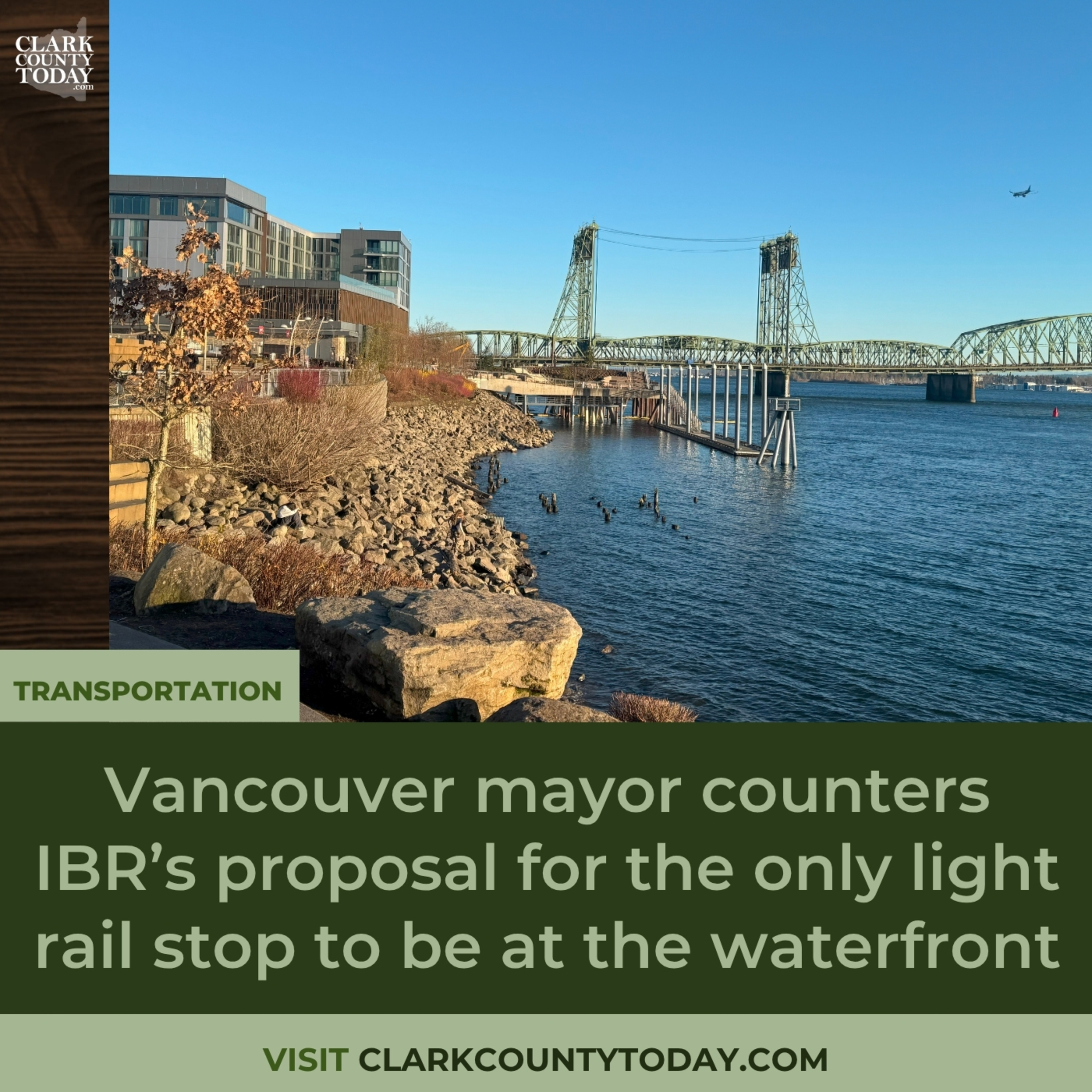 Vancouver Mayor Challenges IBR's Single Light Rail Stop Plan