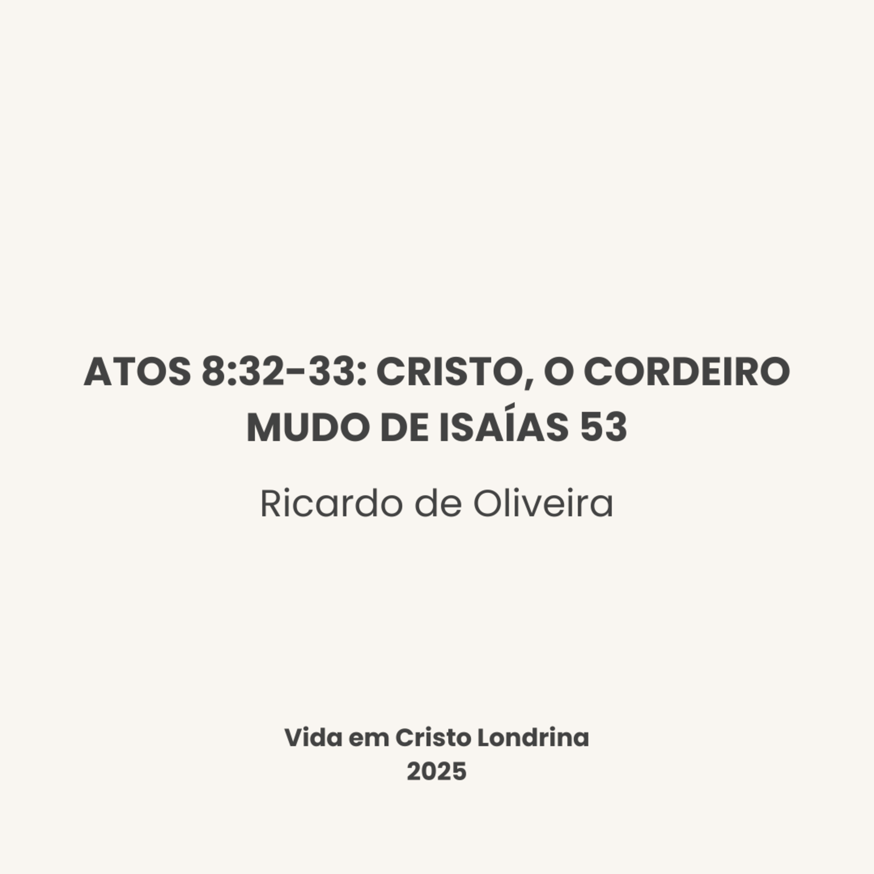 Vida em Cristo Londrina