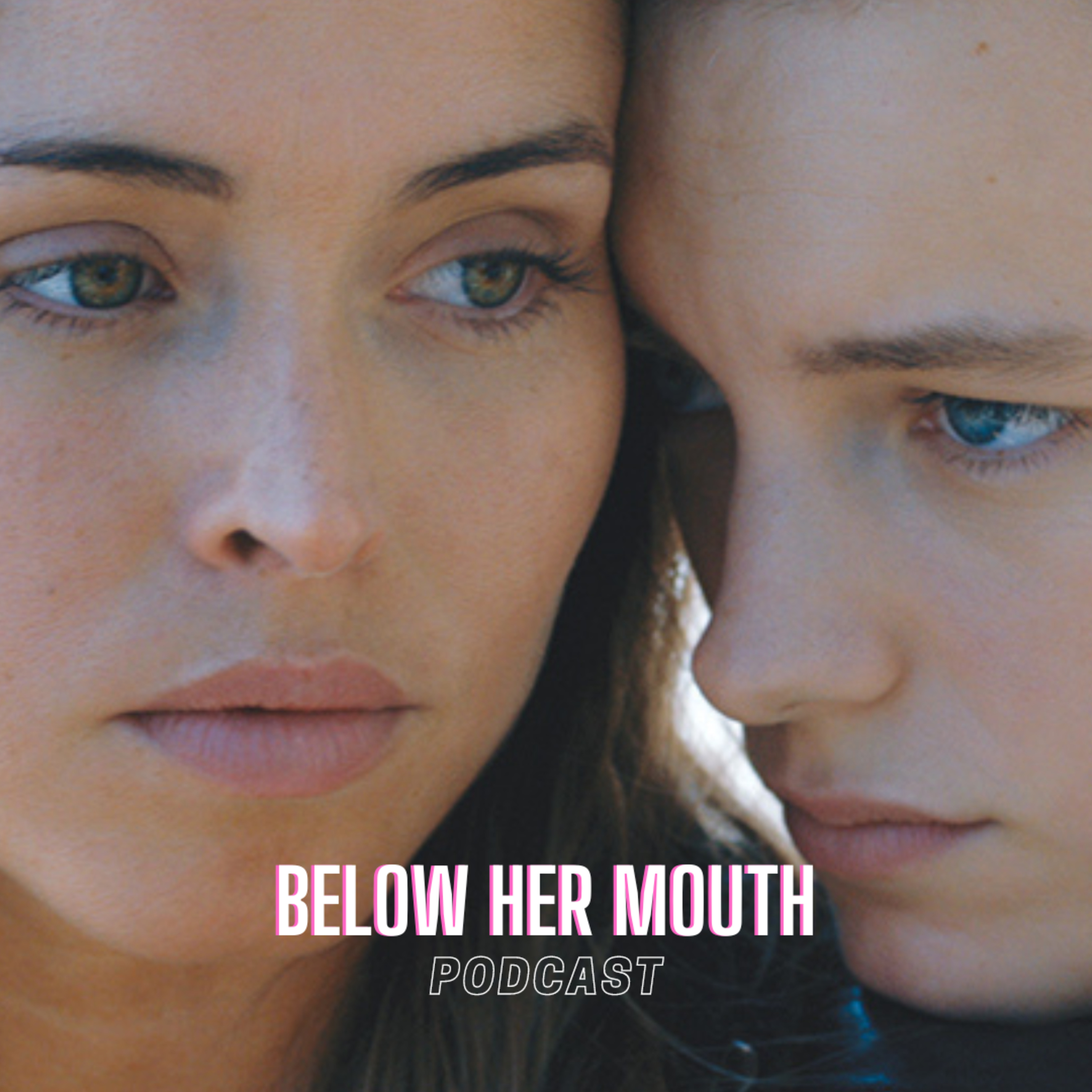 Below her mouth