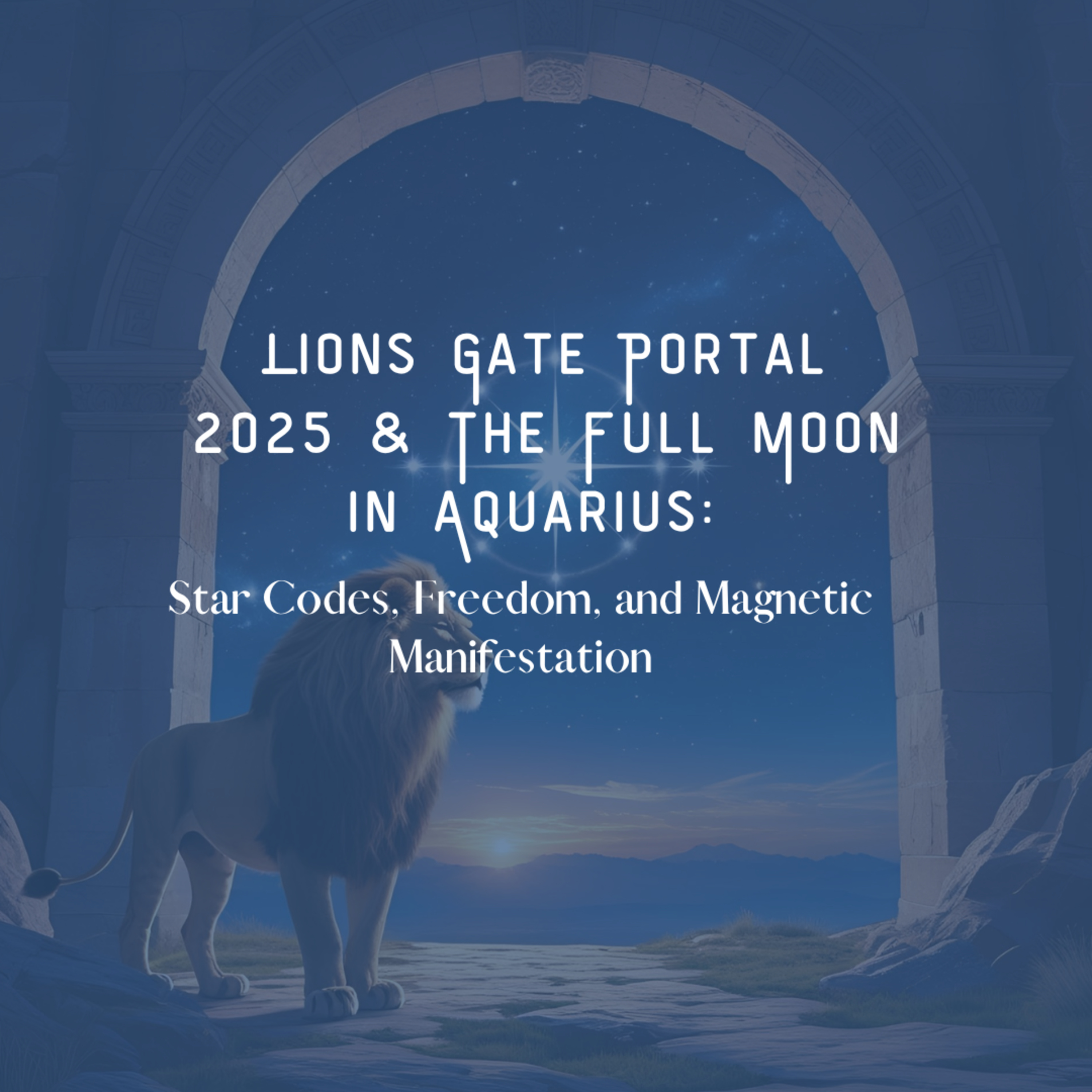 Lions Gate Portal 2025 & The Full Moon in Aquarius: Star Codes, Freedom, and Magnetic Manifestation